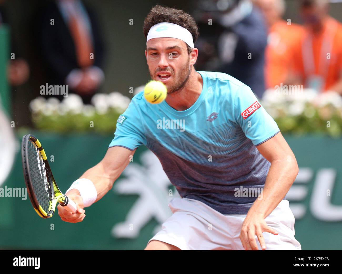 Marco Cecchinato in occasione dei French Open 2018 - Roland Garros - Semifinale il 8 giugno 2018. Foto Stock