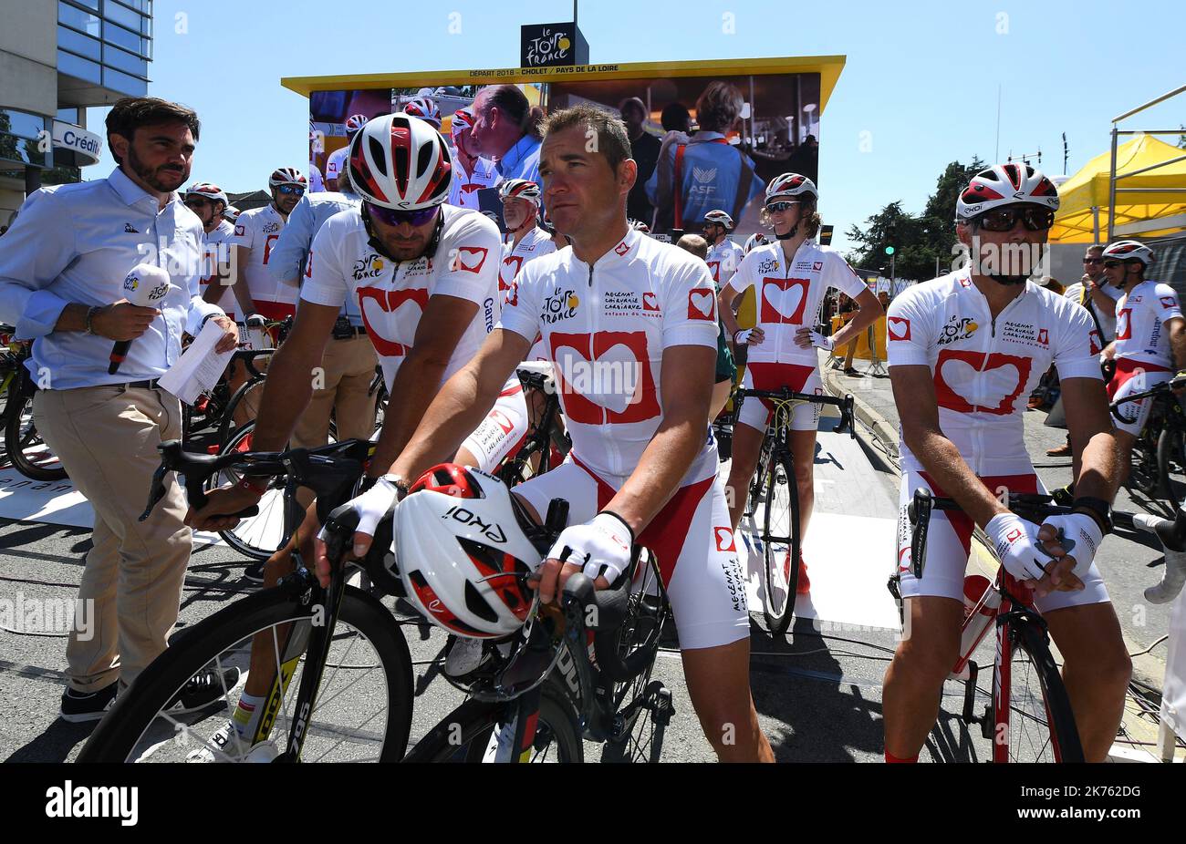 MECENAT CHIRURGIE CARDIAQUE - Tour de France 2018 - gara ciclistica si svolge dal 7th al 29th 2018 luglio. 21 fasi - 3 351kms - Foto Stock