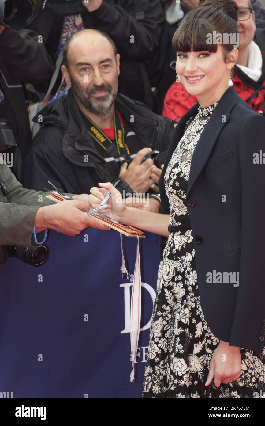 Shailene Woodley partecipa alla prima di Adrift (A la derive) durante il Deauville American Film Festival 2018 in Francia il 5th settembre 2018. Foto Stock