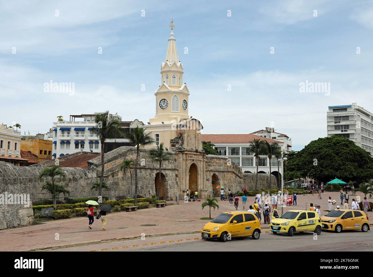 Puerta del Reloj a Cartagena Foto Stock