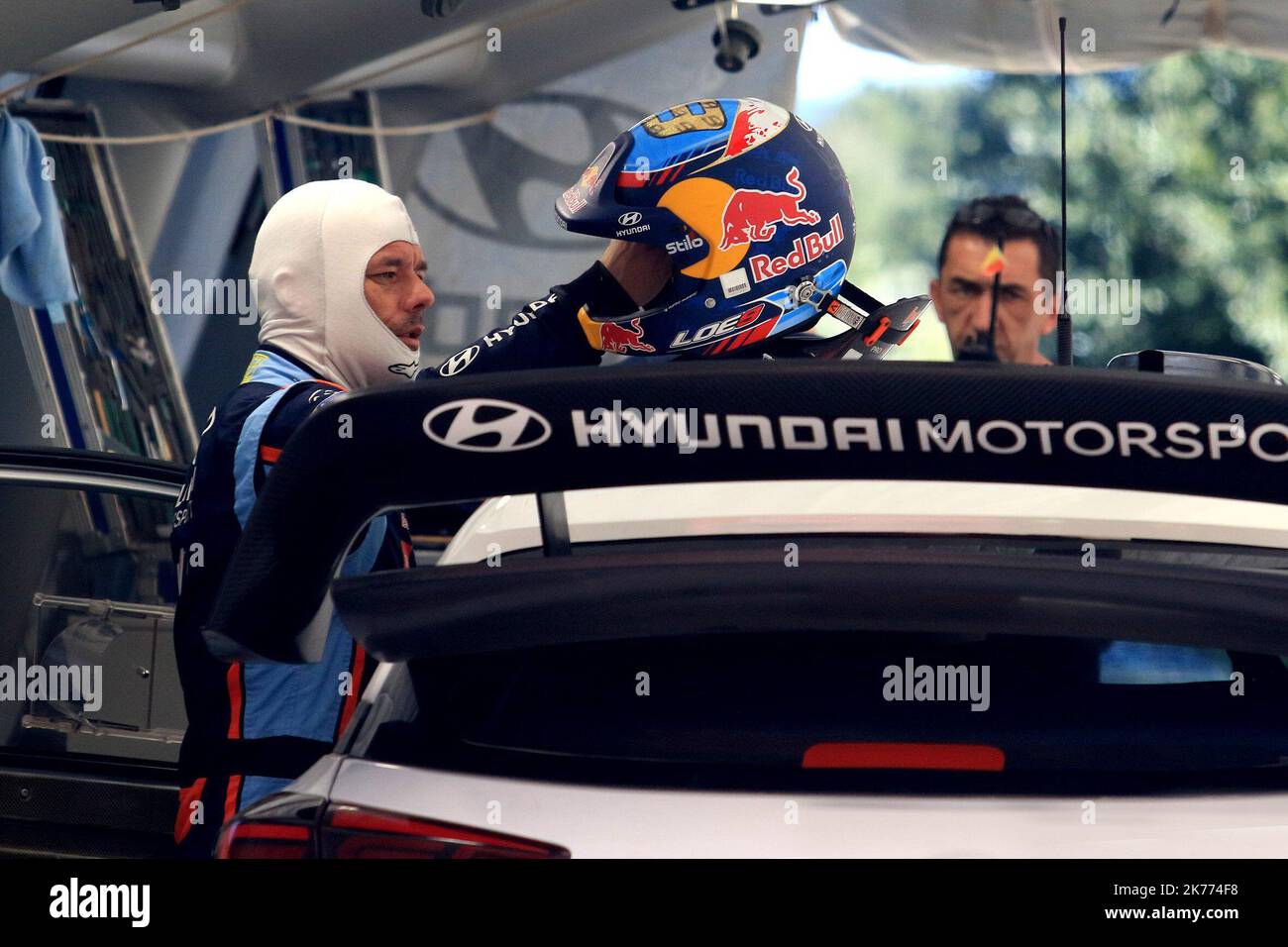 ©PHOTOPQR/CORSE MATIN ; Essais Hyundai i20 WRC sur les routes de Aghione en vue du Tour de Corse WRC 2019. Sébastien Loeb Foto Xavier GRIMALDI Bastia 14/03/2019 Sebastian Loeb di Francia guida il suo Hyundai i20 il 14 marzo 2019 per la prossima CORSICA linea Tour de Corse *** Caption locale *** Foto Stock