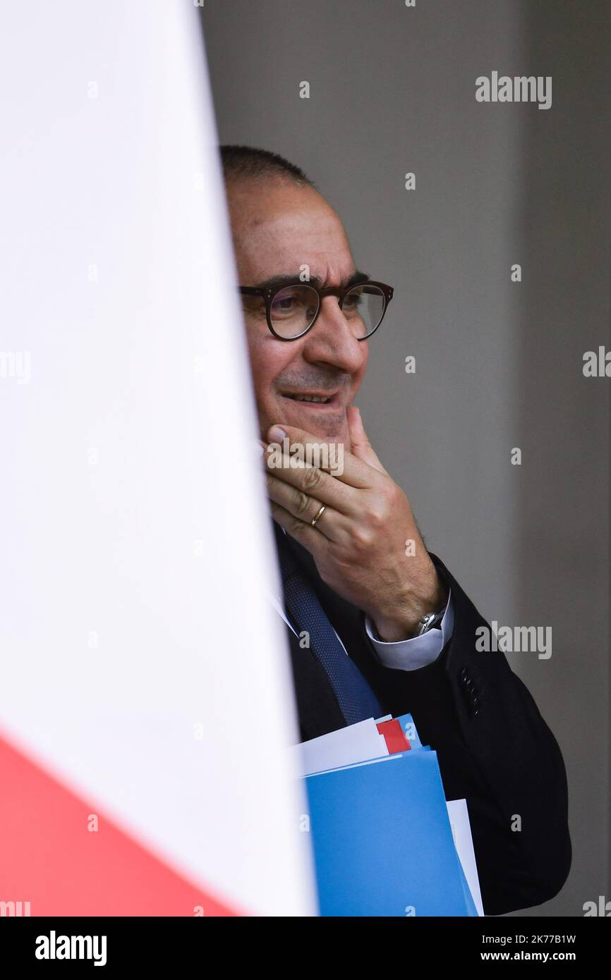 Laurent Nunez, Secretaire d'Etat, aupres du Ministre de l'interieur en sortie du Conseil des Ministres / 24/04/2019 - Francia / Ile-de-France (regione) / Parigi - Laurent Nunez, Segretario di Stato, al Ministro degli interni all'uscita del Consiglio dei Ministri Foto Stock