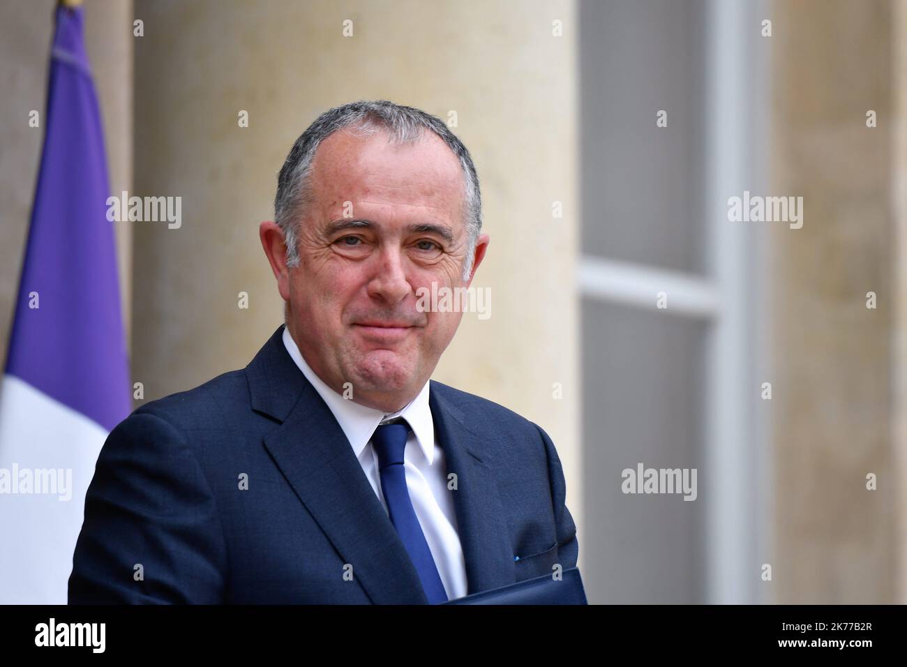 Didier Guillaume, le Ministre de l'Agriculture et de l'alimentation en sortie du Conseil des Ministres / 24/04/2019 - Francia / Ile-de-France (regione) / Parigi - Didier Guillaume, ministro dell'Agricoltura e dell'alimentazione all'uscita del Consiglio dei ministri Foto Stock