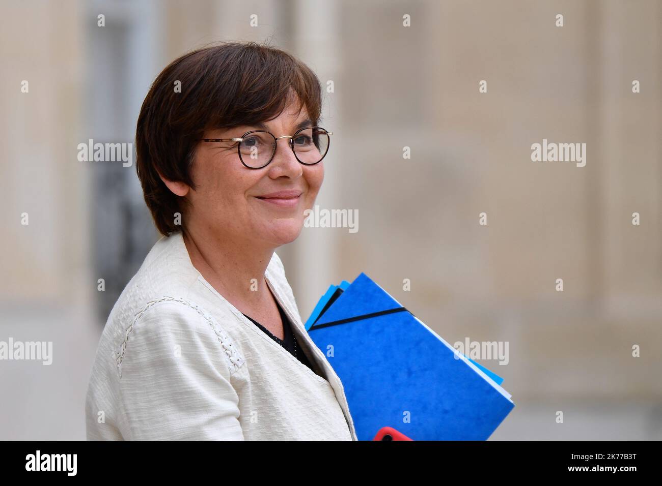 Annick Girardin, Ministre des Outre-Mer en sortie du Conseil des Ministres / 24/04/2019 - Francia / Ile-de-France (regione) / Parigi - Annick Girardin, Ministro dell'uscita dall'estero Consiglio dei Ministri Foto Stock