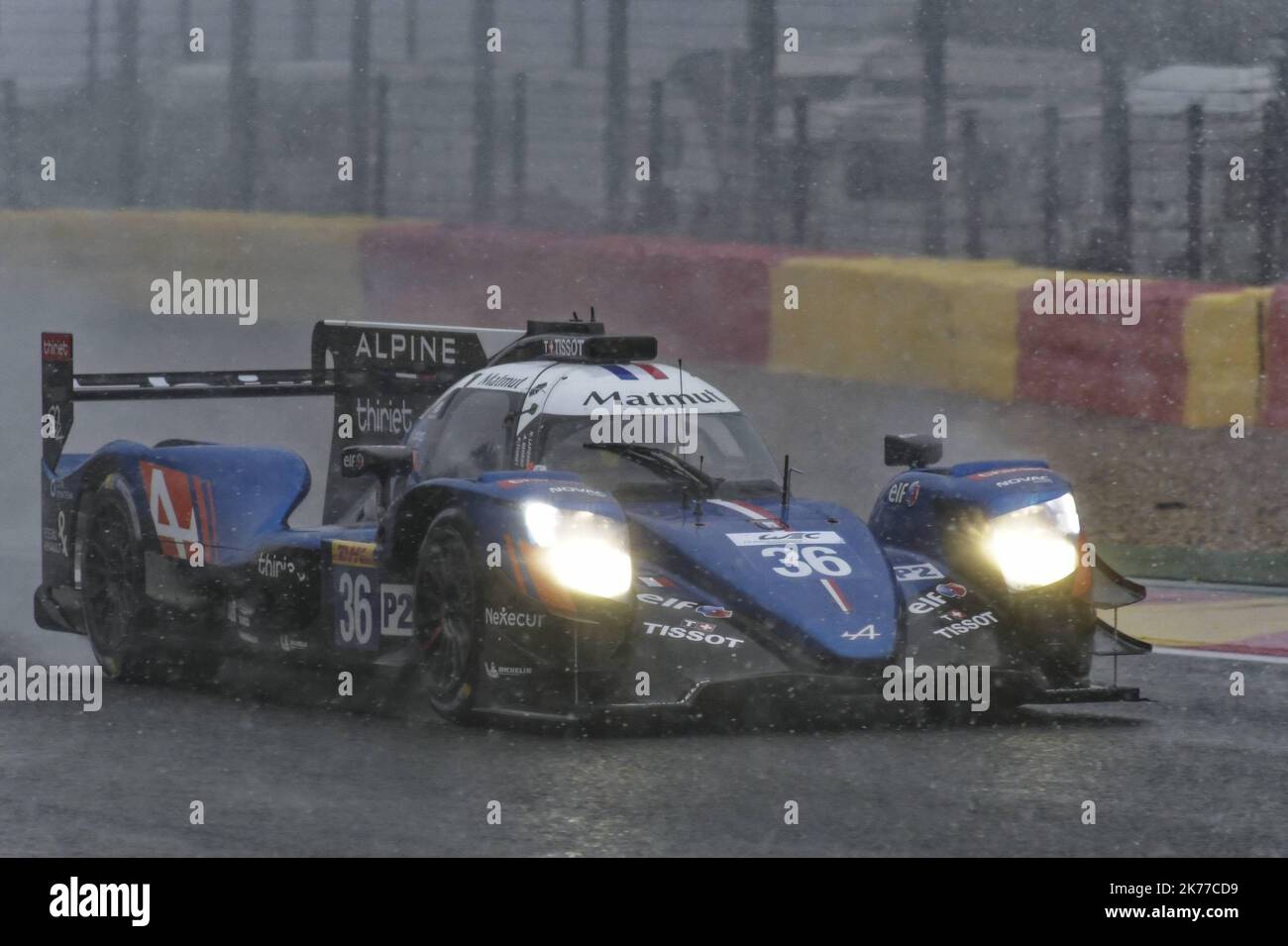 Centro benessere. Francorchamps. ; 04/05/2019; Sport di motori . Settore automobilistico. Resistenza. Campionato del mondo . WEC. 6 ore di Spa Francorchamps. 36 . Signatech Alpine . Francia . Alpine A470 – Gibson . LMP2 . *** Didascalia locale *** Foto Stock