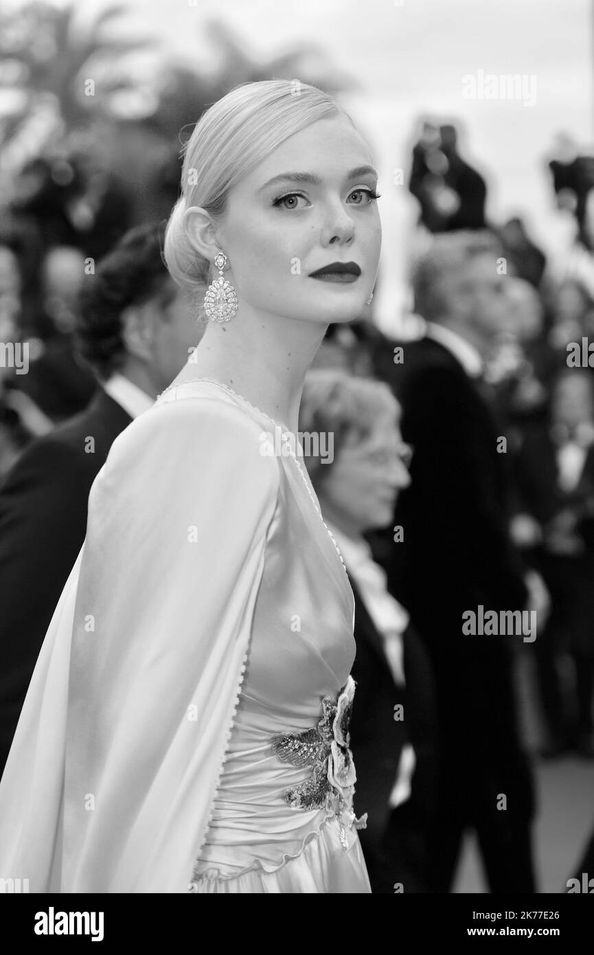 Elle Fanning partecipa alla cerimonia di apertura e alla proiezione dei Dead Do't Die durante il 72nd° Festival del cinema di Cannes, il 14 maggio 2019 a Cannes, Francia. Foto Stock