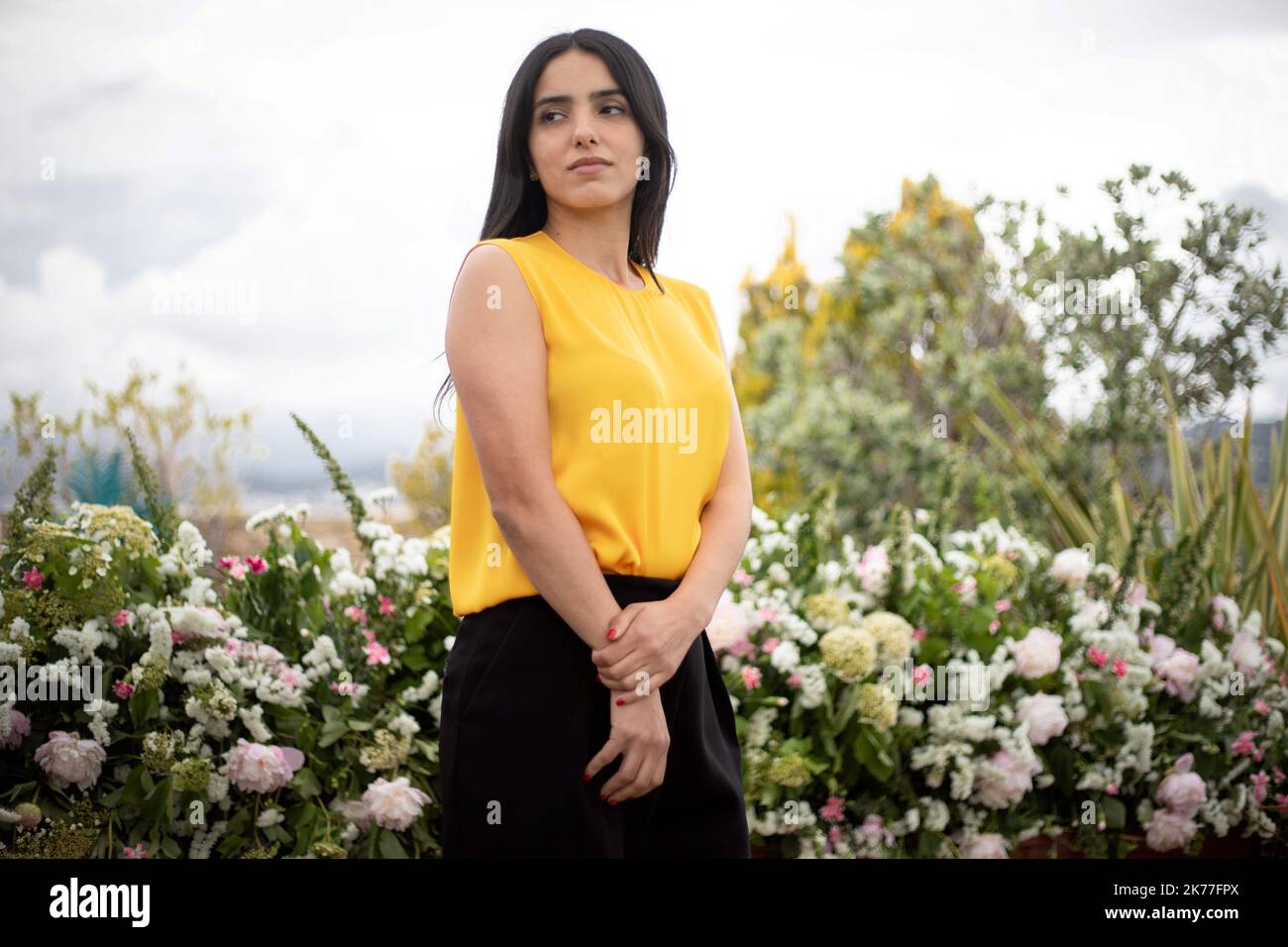 La comédienne et maintenant réalisatrice Hafsia Herzi qui présente à Cannes son film Premier 'Tu mérites un amour' Photo LP / Fred Dugit 72nd Festival annuale di Cannes a Cannes, Francia, maggio 2019. Il festival del cinema si terrà dal 14 al 25 maggio. Foto Stock