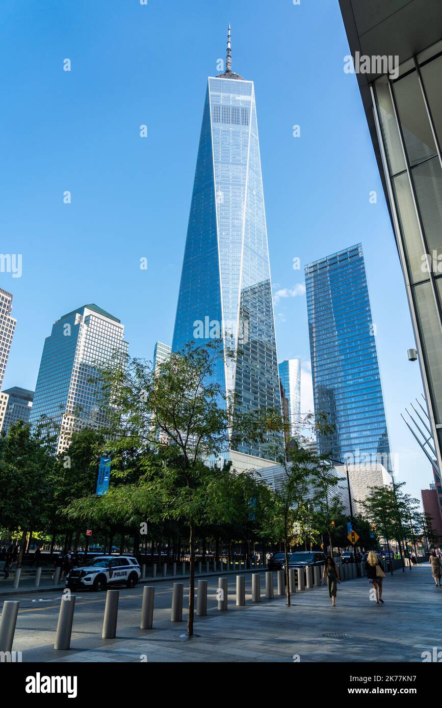New York City, Stati Uniti - 18 settembre 2022 grattacieli del centro finanziario di New York Foto Stock