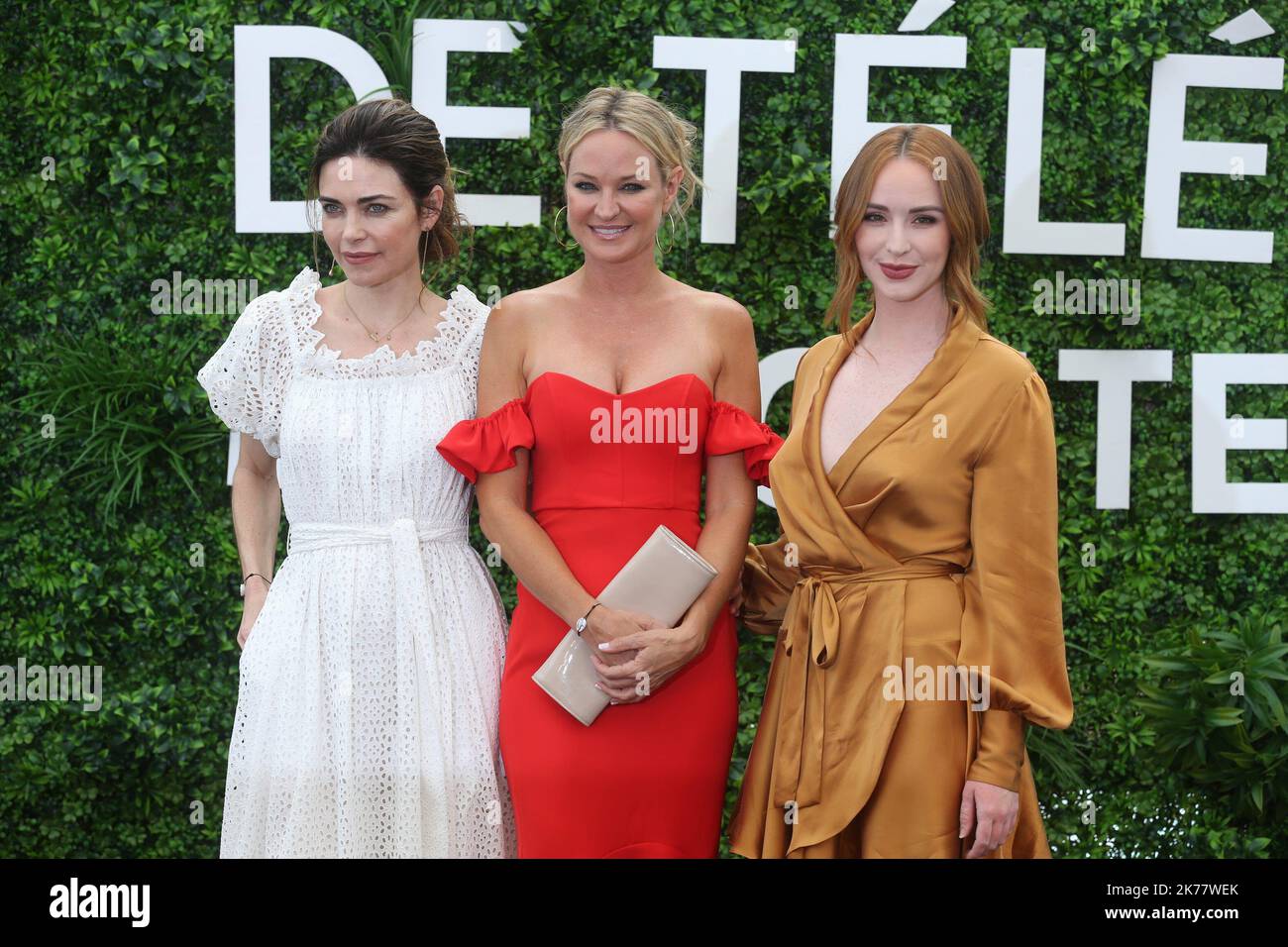 Les comédiennes de la série ' il giovane e l'inquieto ' - caso Sharon, Camrym GRIMES, Amelia HEINLE.durante il 59th Monte Carlo TV Festival il 15 giugno 2019 a Monte-Carlo, Monaco. Foto Stock