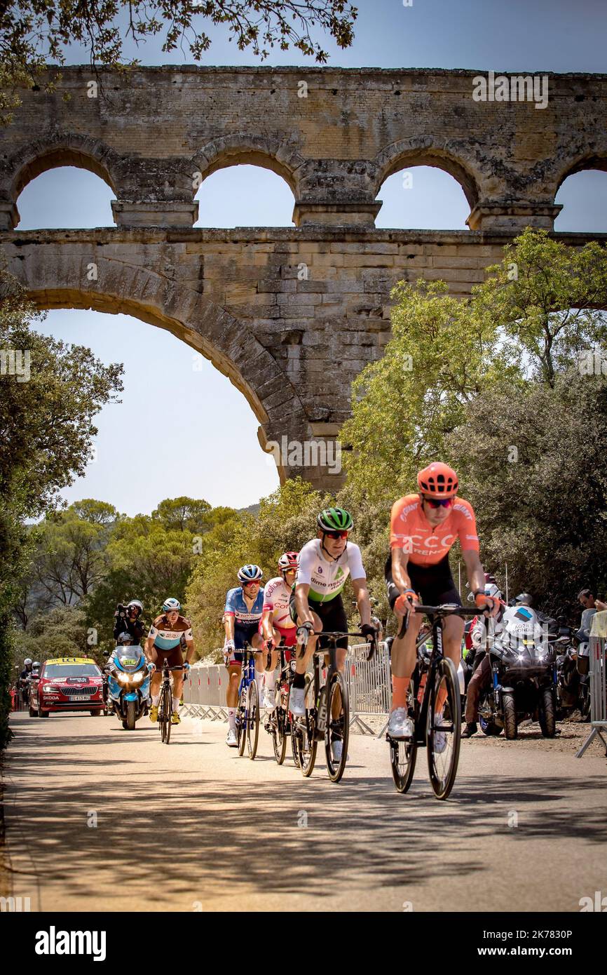 Il Tour 2019 passerà attraverso due paesi, il Belgio e la Francia. Visiterà le tre regioni belghe (Bruxelles-capitale, Fiandre e Vallonia) e 37 dipartimenti francesi. Foto Stock