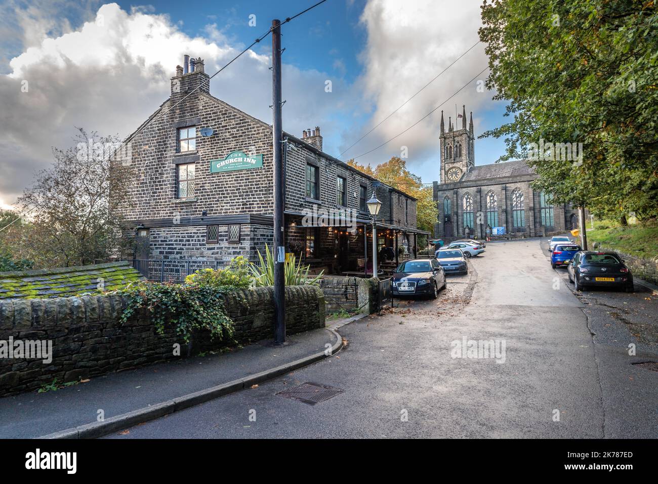 The Church Inn Uppermill Foto Stock