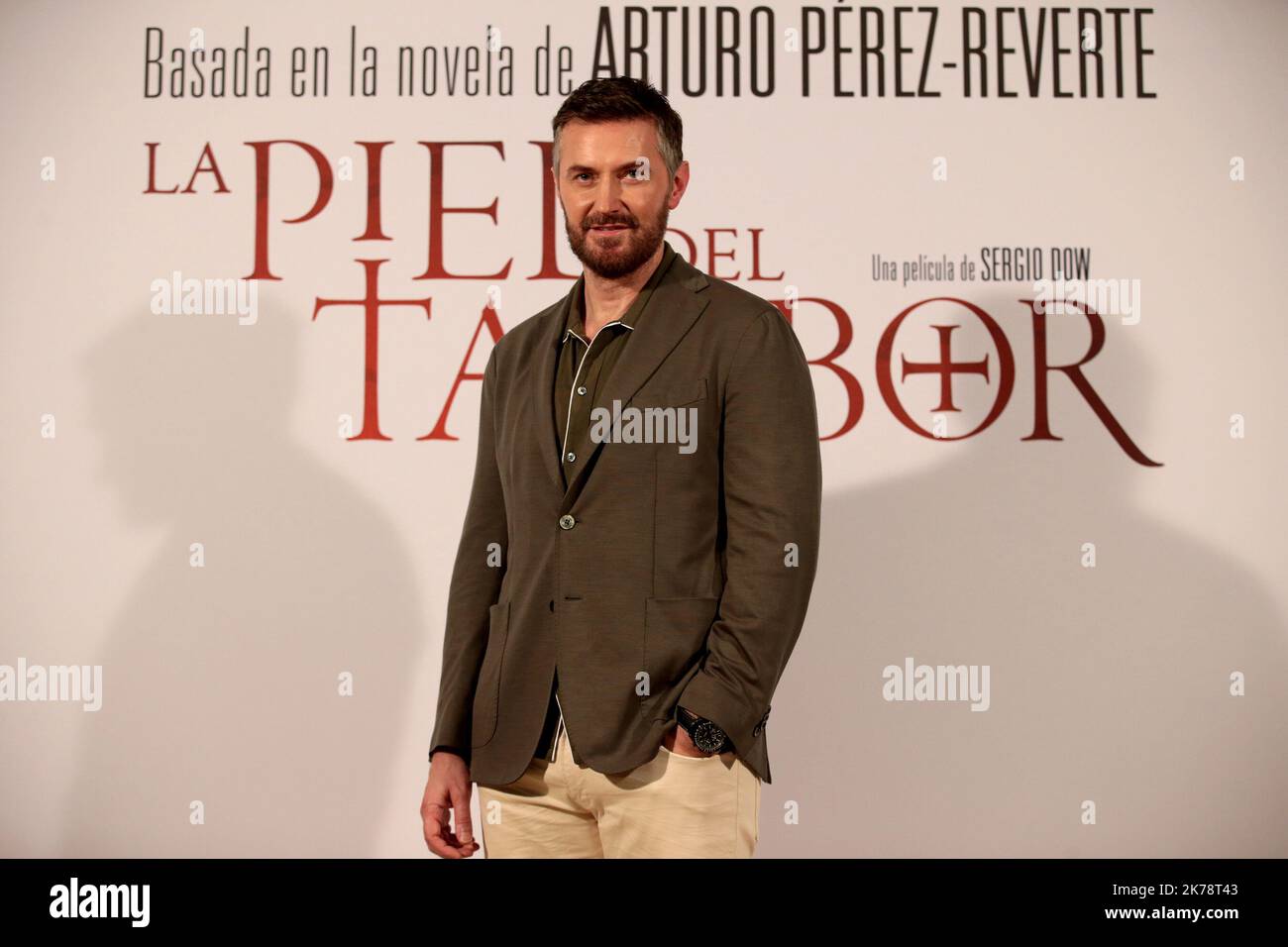 Madrid Spagna; 10.17.2022.- Film basato sul libro di Arturo Pérez-Revere 'la pelle del tamburo' diretto dal colombiano Sergio Dow e con Richard Armitage (foto), Amaia Salamanca, Rodolfo Sancho e Alicia Borrachero “la prova del cotone per un romanziere è che gli piace il film, Che egli riconosce il romanzo nel suo film, ed è accaduto così, ho detto, è che sono i miei personaggi, è che è il mio Padre Quart, è la mia Macarena, è la mia Siviglia, Questo mi dà una felicità speciale, non sempre accade, non sempre accade, quando non mi piace un film tendo in silenzio, Foto Stock