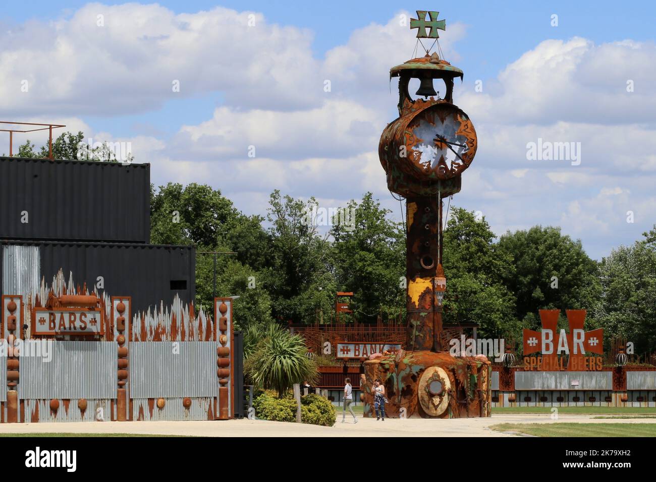 Â©PHOTOPQR/PRESSE OCEAN/Romain Boulanger ; ; ; ; ; CLISSON LE SAMEDI 6 JUIN 2020, SUR LE SITE DU FESTIVAL HELLFEST ANNULÃ©CETTE ANNÃ©e EN RAISON DU CORONAVIRUS CLISSON SABATO 6 GIUGNO 2020 / il sito del festival Hellfest hard rock, che è stato cancellato quest'anno a causa dell'epidemia di coronavirus Foto Stock