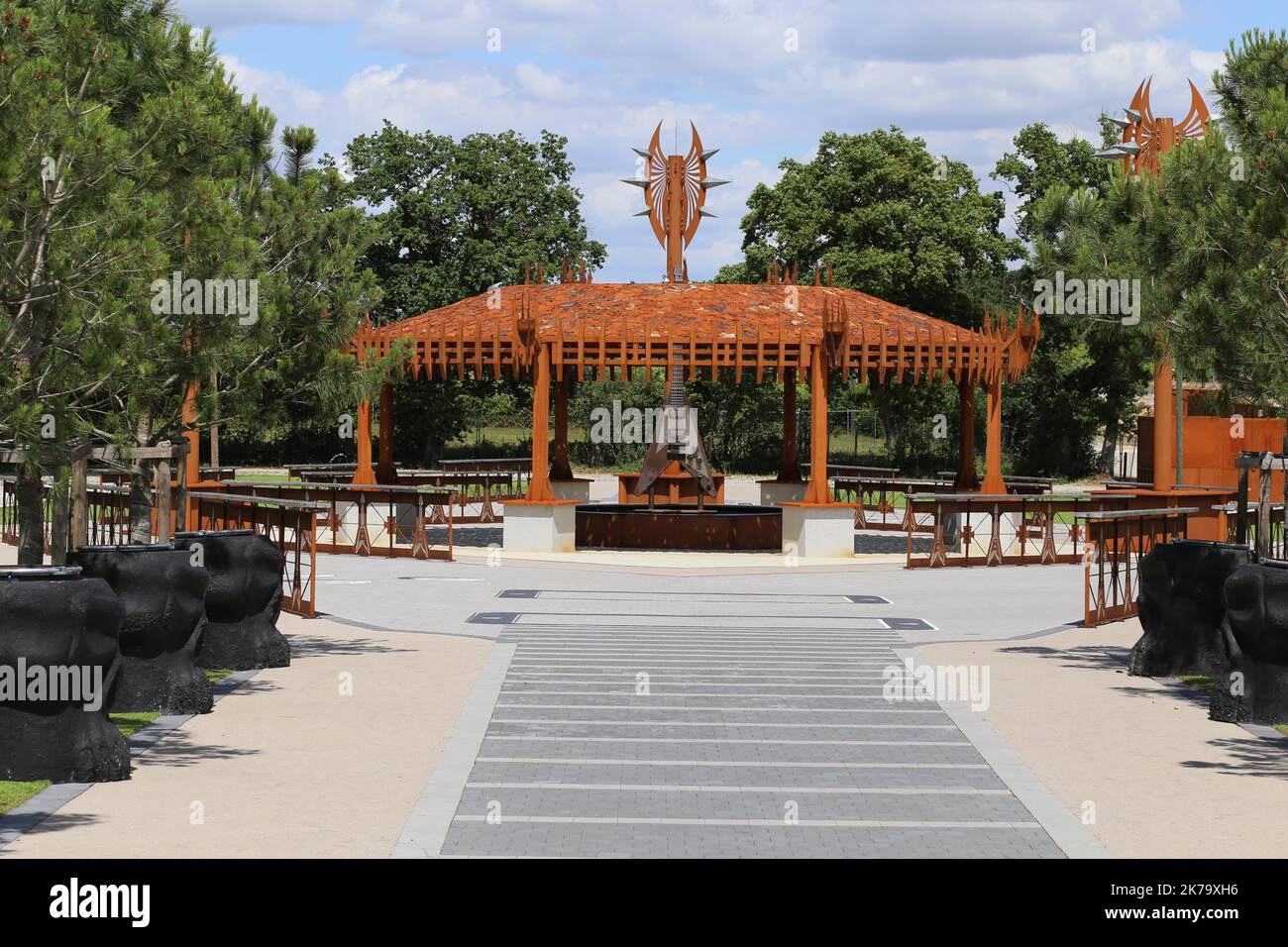 Â©PHOTOPQR/PRESSE OCEAN/Romain Boulanger ; ; ; ; ; CLISSON LE SAMEDI 6 JUIN 2020, SUR LE SITE DU FESTIVAL HELLFEST ANNULÃ©CETTE ANNÃ©e EN RAISON DU CORONAVIRUS CLISSON SABATO 6 GIUGNO 2020 / il sito del festival Hellfest hard rock, che è stato cancellato quest'anno a causa dell'epidemia di coronavirus Foto Stock