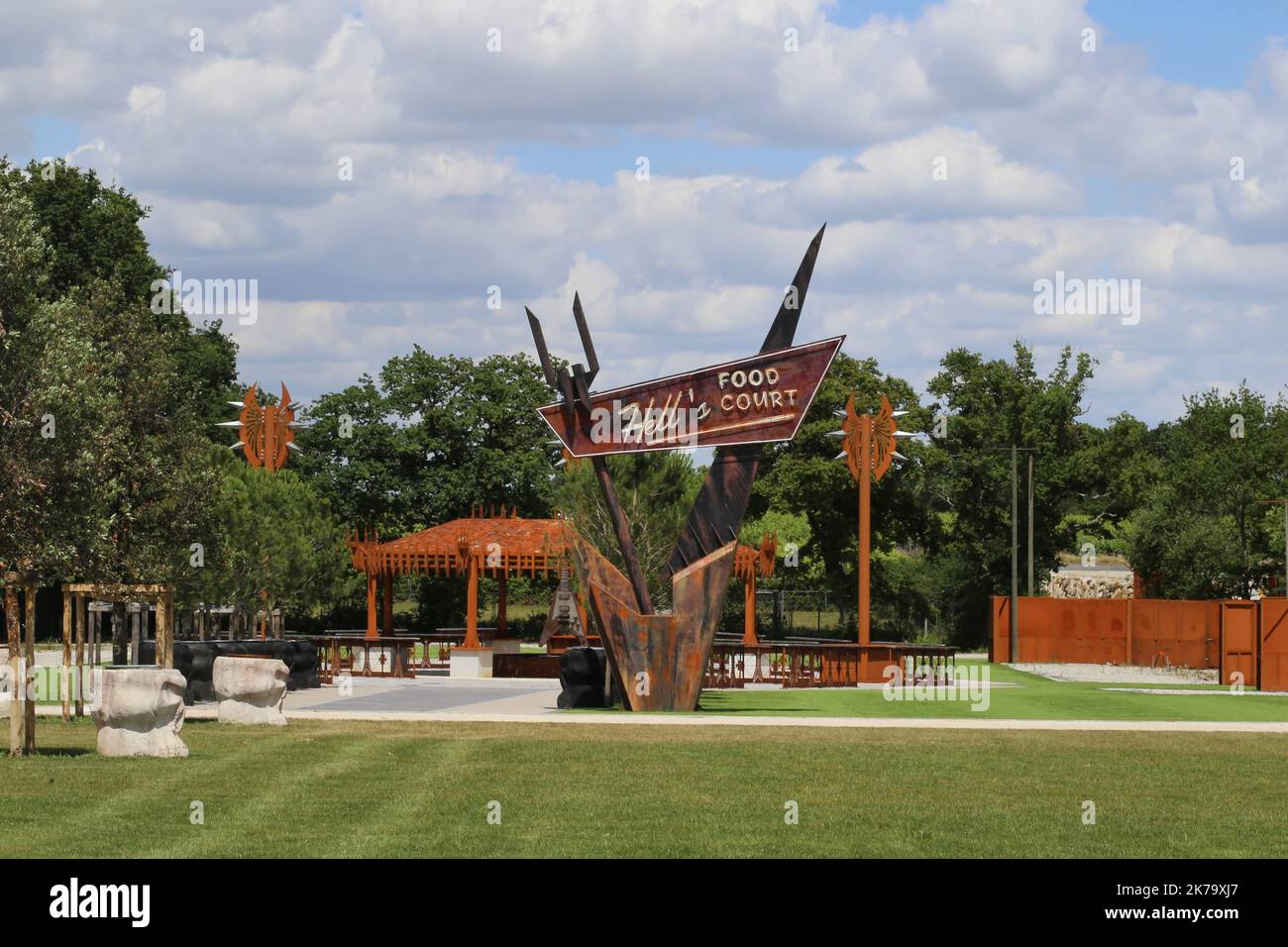 Â©PHOTOPQR/PRESSE OCEAN/Romain Boulanger ; ; ; ; ; CLISSON LE SAMEDI 6 JUIN 2020, SUR LE SITE DU FESTIVAL HELLFEST ANNULÃ©CETTE ANNÃ©e EN RAISON DU CORONAVIRUS CLISSON SABATO 6 GIUGNO 2020 / il sito del festival Hellfest hard rock, che è stato cancellato quest'anno a causa dell'epidemia di coronavirus Foto Stock