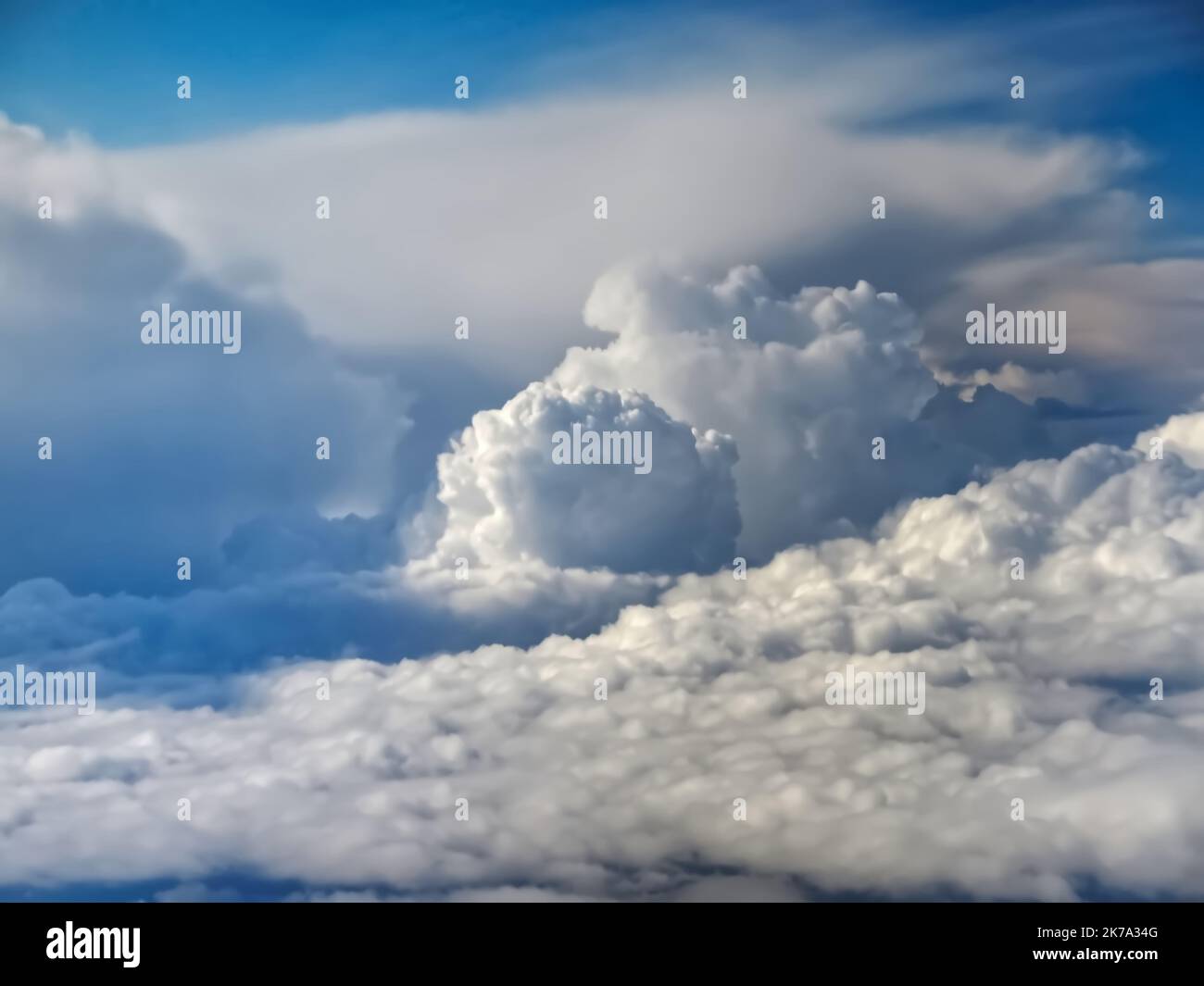 Nuvole nella prospettiva aereo cielo Foto Stock