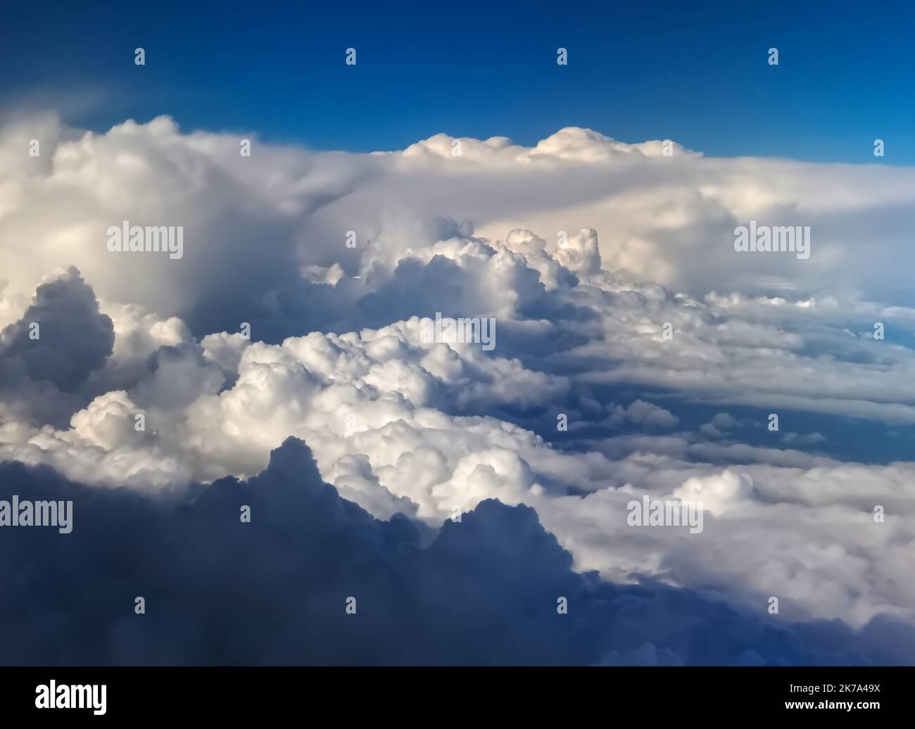 Nuvole nella prospettiva aereo cielo Foto Stock