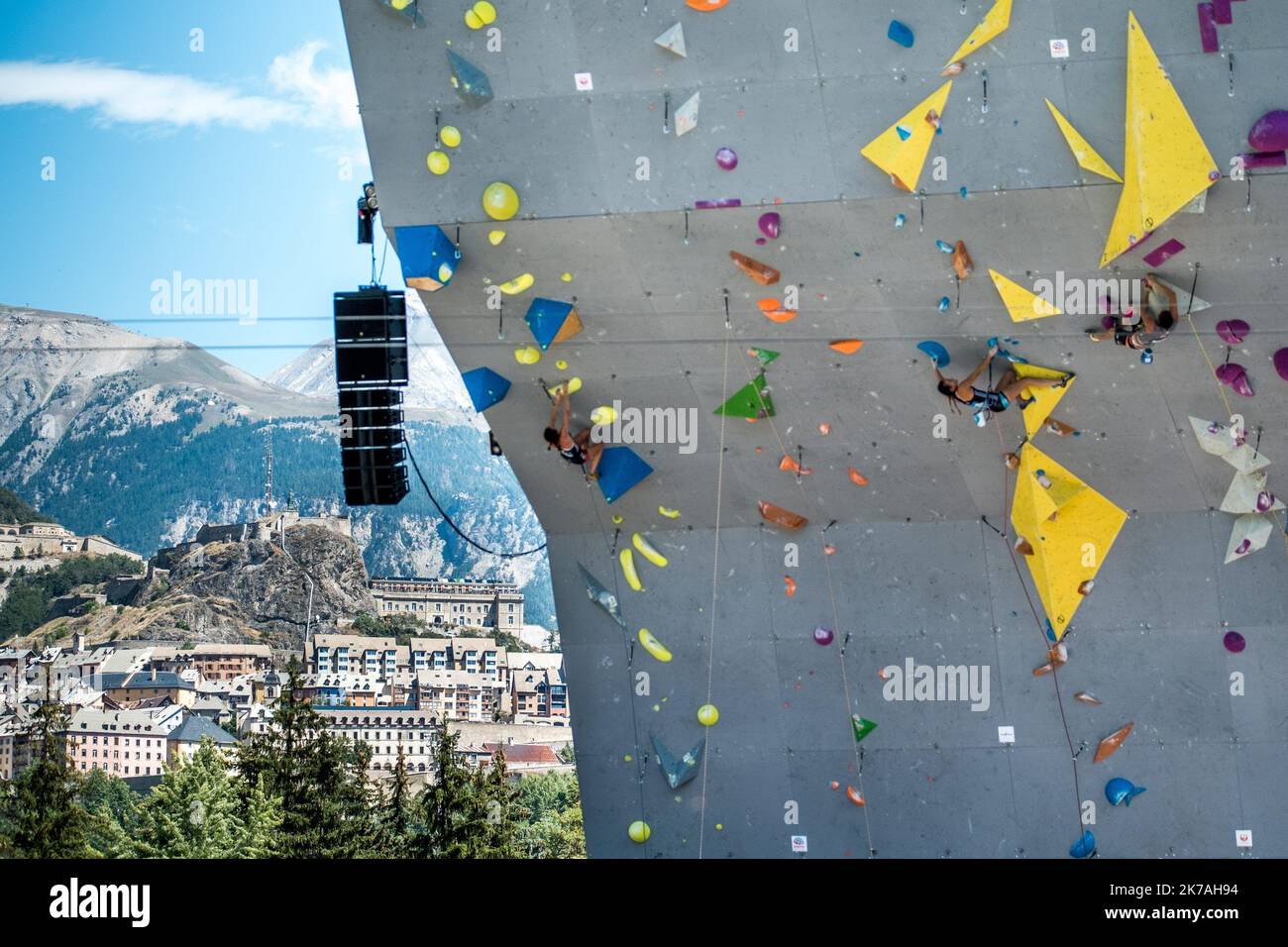 ©Michael Bunel / le Pictorium/MAXPPP - Michael Bunel / le Pictorium - 21/08/2020 - Francia / Provence-Alpes-Cote d'Azur / Briancon - QUALIFICA POUR LES DEMIS FINALES HOMME ET FEMME / 21/08/2020 - Francia / Provence-Alpes-Cote d'Azur / Briancon - QUALIFICA PER SEMIFINALI MASCHILI E FEMMINILI Foto Stock