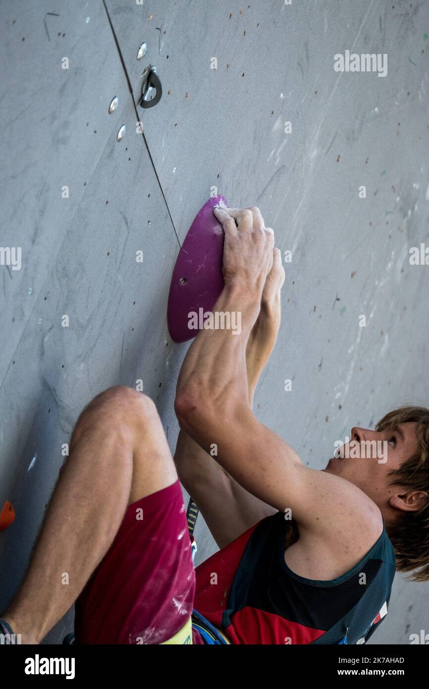 ©Michael Bunel / le Pictorium/MAXPPP - Michael Bunel / le Pictorium - 21/08/2020 - Francia / Provence-Alpes-Cote d'Azur / Briancon - QUALIFICA POUR LES DEMIS FINALES HOMME ET FEMME / 21/08/2020 - Francia / Provence-Alpes-Cote d'Azur / Briancon - QUALIFICA PER SEMIFINALI MASCHILI E FEMMINILI Foto Stock
