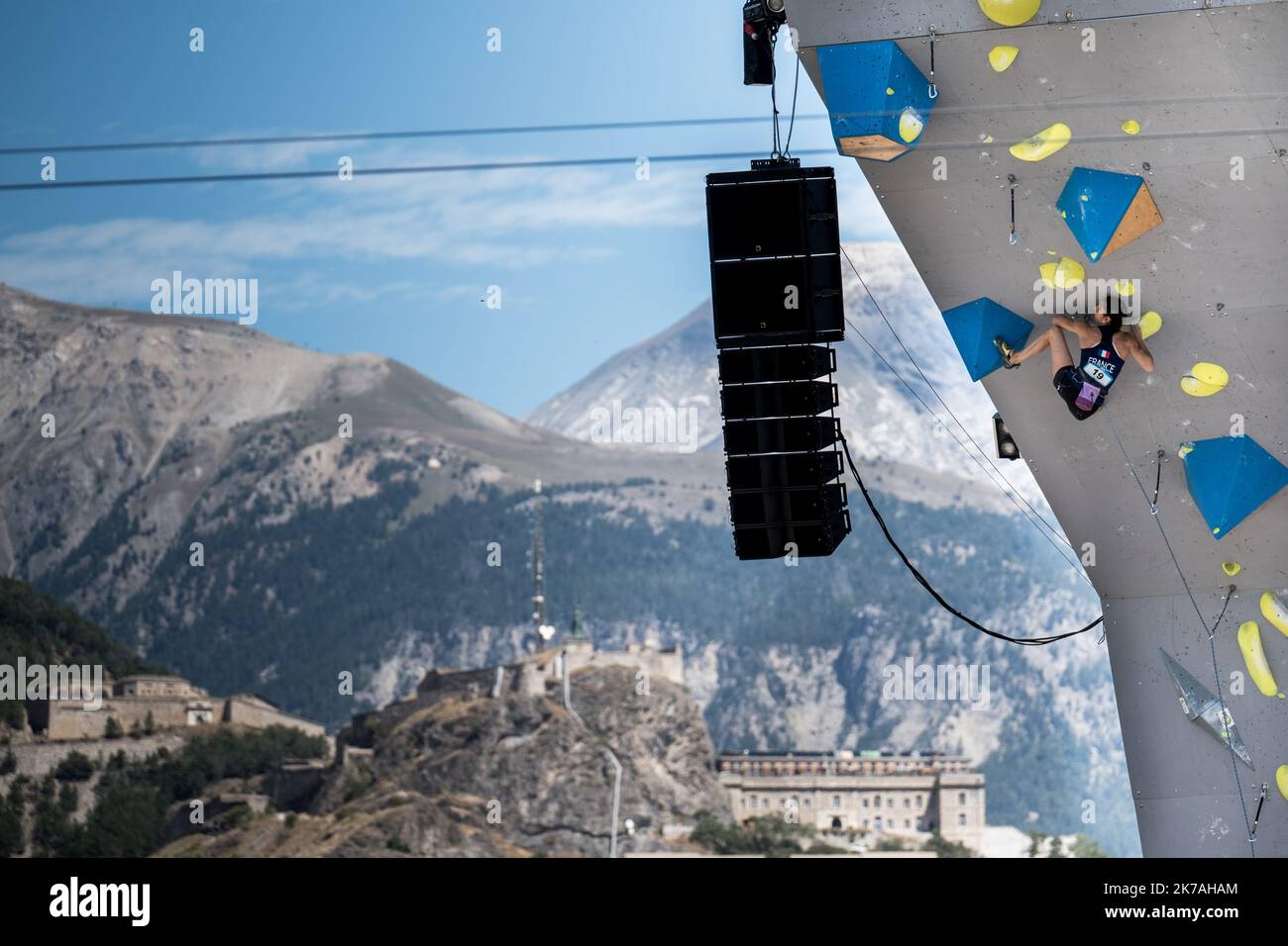 ©Michael Bunel / le Pictorium/MAXPPP - Michael Bunel / le Pictorium - 21/08/2020 - Francia / Provence-Alpes-Cote d'Azur / Briancon - QUALIFICA POUR LES DEMIS FINALES HOMME ET FEMME / 21/08/2020 - Francia / Provence-Alpes-Cote d'Azur / Briancon - QUALIFICA PER SEMIFINALI MASCHILI E FEMMINILI Foto Stock