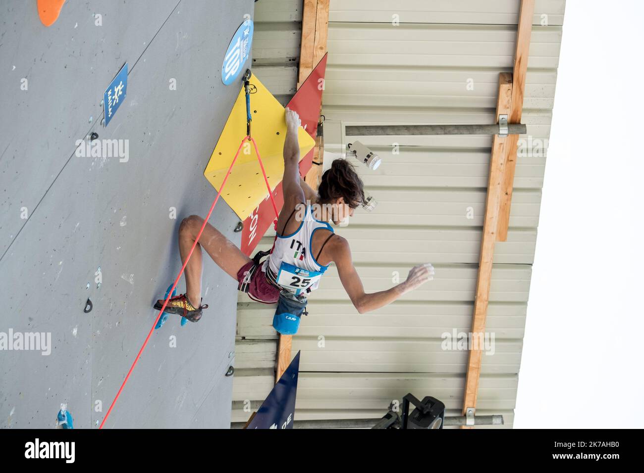 ©Michael Bunel / le Pictorium/MAXPPP - Michael Bunel / le Pictorium - 21/08/2020 - Francia / Provence-Alpes-Cote d'Azur / Briancon - QUALIFICA POUR LES DEMIS FINALES HOMME ET FEMME / 21/08/2020 - Francia / Provence-Alpes-Cote d'Azur / Briancon - QUALIFICA PER SEMIFINALI MASCHILI E FEMMINILI Foto Stock