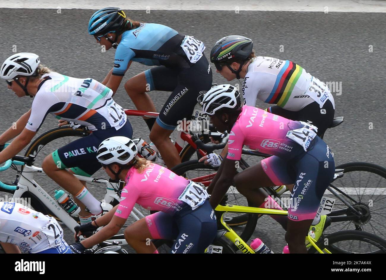 ©Laurent Lairys/MAXPPP - Annemiek VAN VLEUTEN di MITCHELTON SCOTT durante il tour mondiale delle donne UCI, la Course by le Tour 2020, Nizza - Nizza (96 km) il 29 agosto 2020 a Nizza, Francia - Foto Laurent Lairys / MAXPPP Foto Stock