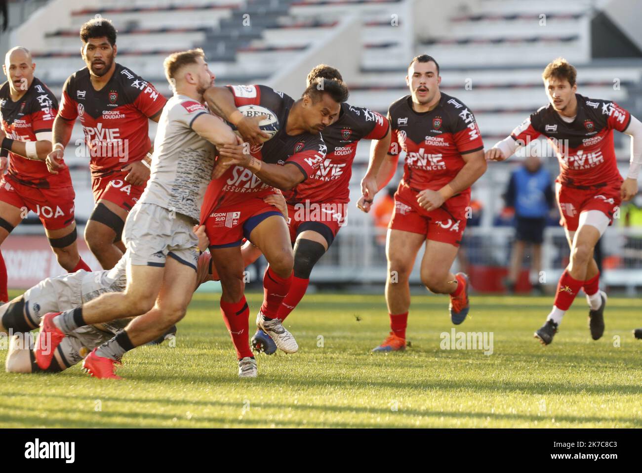 ©PHOTOPQR/NICE MATIN/Luc Boutria ; ; 12/12/2020 ; Toulon - Rugby coupé d Europe rct toulon contre sale au stade Mayol de toulon Dec 12th 2020 European Cup : Toulon vs sale Foto Stock