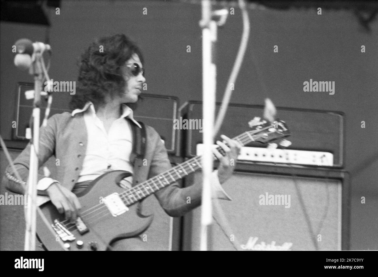 ©Philippe Gras / le Pictorium/MAXPPP - Philippe Gras / le Pictorium - 30/08/1970 - Royaume-uni / Angleterre / Ile de Wight - le Groupe Free Lors du fameux festival de l'Ile de Wight en 1970, on estime qu'entre 600 et 700 000 personnes y assisterent. dimanche 30 aout 1970 / 30/08/1970 - Regno Unito / Inghilterra / Isola di Wight - il gruppo libero durante il famoso festival Isola di Wight nel 1970, si stima che tra 600 e 700.000 persone hanno partecipato. Domenica 30 agosto 1970 Foto Stock