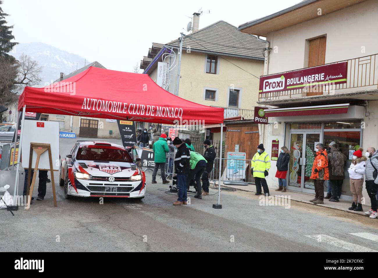 ©PHOTOPQR/LA PROVENCE/DUCLET Stéphane ; Sélonnet ; 23/01/2021 ; Rallye de Monté Carlo 2021. Spéciale la Bréole Selonnet il Rally di Monte Carlo 2021 gennaio 23, 2021 Foto Stock