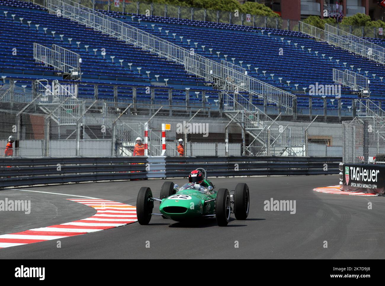 ©PHOTOPQR/NICE MATIN/Jean Francis Ottonello ; Monaco ; 23/04/2021 ; OTTONELLO JEAN-FRANCOIS - vendredi 23 avril 2021 - 12ème Grand Prix historique de Monaco 2021 - Série D - voitures de GP F1 - 1500cm3 de 1961 à 1965 - 22 Lotus 24 - Monaco 23rd 2021 12th Grand Prix de Monaco Historique 23 - 25 aprile 2021 Foto Stock