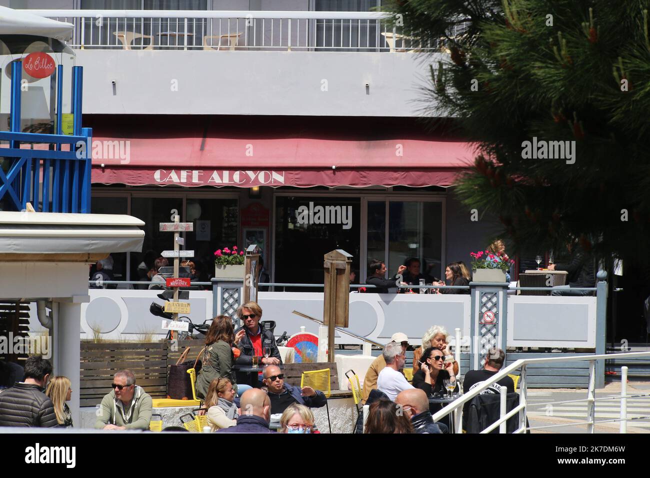 ©PHOTOPQR/PRESSE OCEAN/ROMAIN BOULANGER ; ; ; ; LA BAULE LE LE DIMANCHE 23 MAI 2021, AMBIANCE LA BAULE - 2021/05/24. Vista generica sulla spiaggia, nel nord della Francia Foto Stock