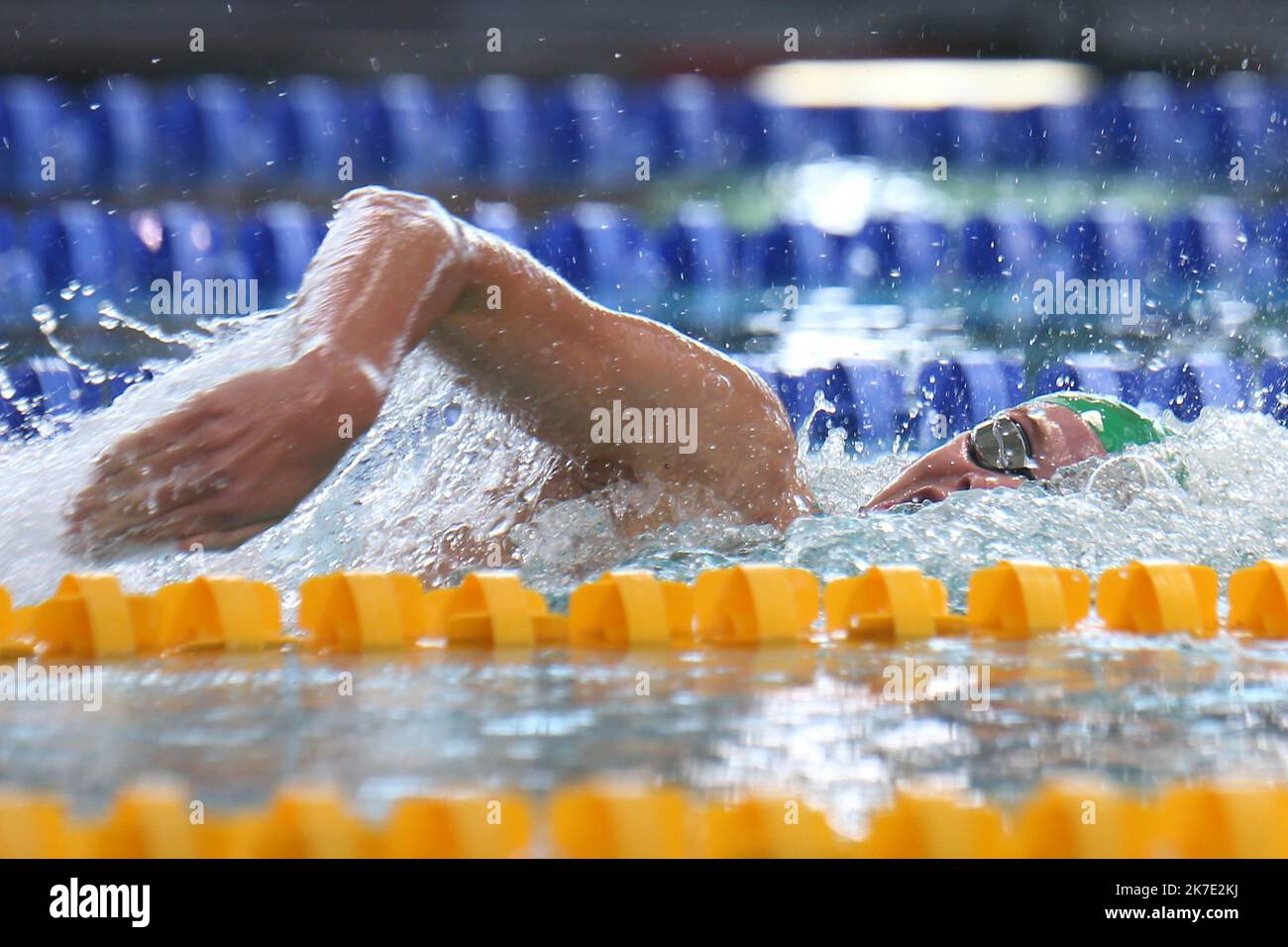 ©Laurent Lairys/MAXPPP - MARCHAND Léon of DAUPHINS TOULOUSE OEC Qualifié JO 4x '400 Medley durante i campionati francesi di nuoto 2021 Elite il 15 giugno 2021 al complexe de l'Odyssée a Chartres, Francia - Foto Laurent Lairys / MAXPPP Foto Stock