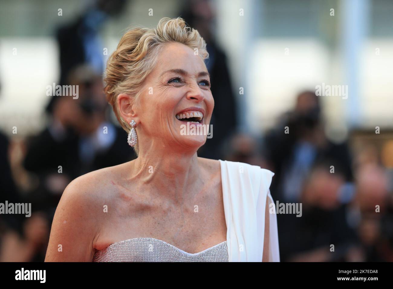 ©PHOTOPQR/NICE MATIN/Sebastien Botella ; Cannes ; 17/07/2021 ; cerimonia di chiusura del 74th° Festival annuale del cinema di Cannes il 17 luglio 2021 a Cannes. SHARON STONE il 74th° Festival Internazionale del Cinema di Cannes, in Francia. Foto Stock