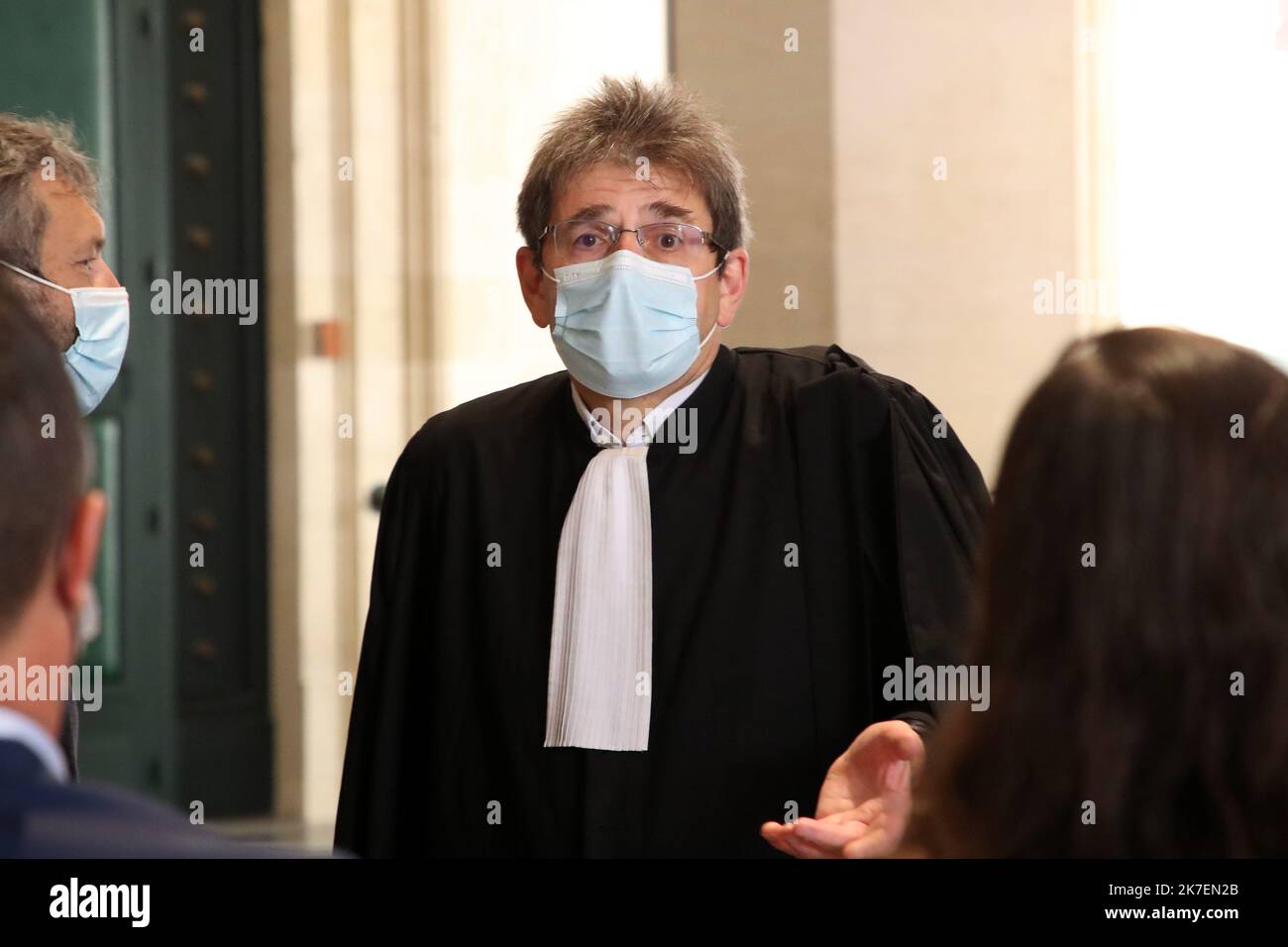 ©PHOTOPQR/SUD OUEST/Laurent THEILLET ; Bordeaux ; 01/09/2021 ; Procés moufide BOUCHIBI. Bordeaux le 1er settembre 2021. Photo Laurent THEILLET / Sud Ouest Moufide Bouchibi, l’un des Plus gros trafiquants de drove francais, sera jugé à Bordeaux à partir de ce mercredi 1er settembre 2021. A été arrêté au printemps à, après dix ans de cavale. Bordeaux, Francia, settembre 1st 2021. Il processo di Moufide Bouchidi, uno dei più grandi trafficanti di droga francesi, sarà processato a Bordeaux da questo mercoledì 1 settembre 2021. È stato arrestato in primavera a Dubai, dopo dieci anni di corsa. Foto Stock