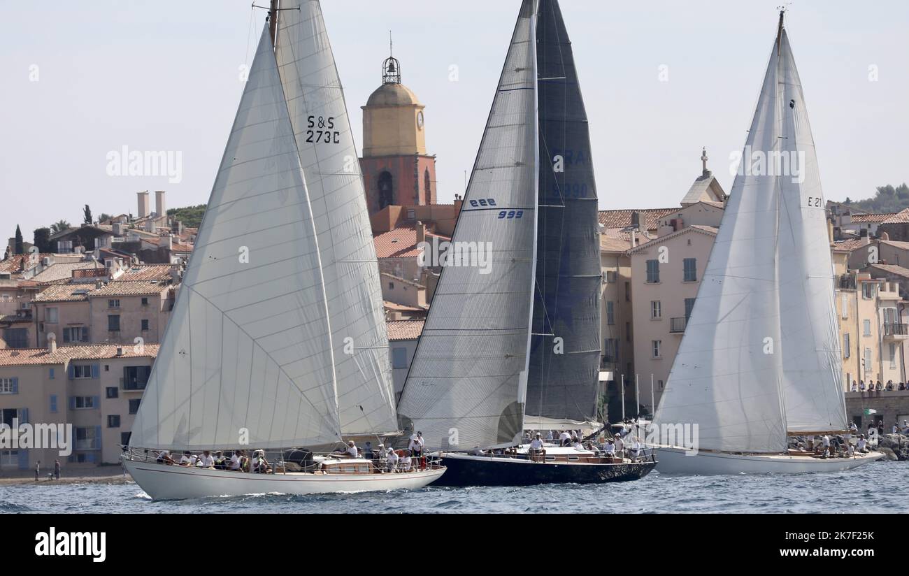 ©PHOTOPQR/NICE MATIN/Luc Bootria ; ; 30/09/2021 ; regates les voiles de St Tropez Sailing race in Saint Tropez, Francia, al sept 30th 2021 Foto Stock