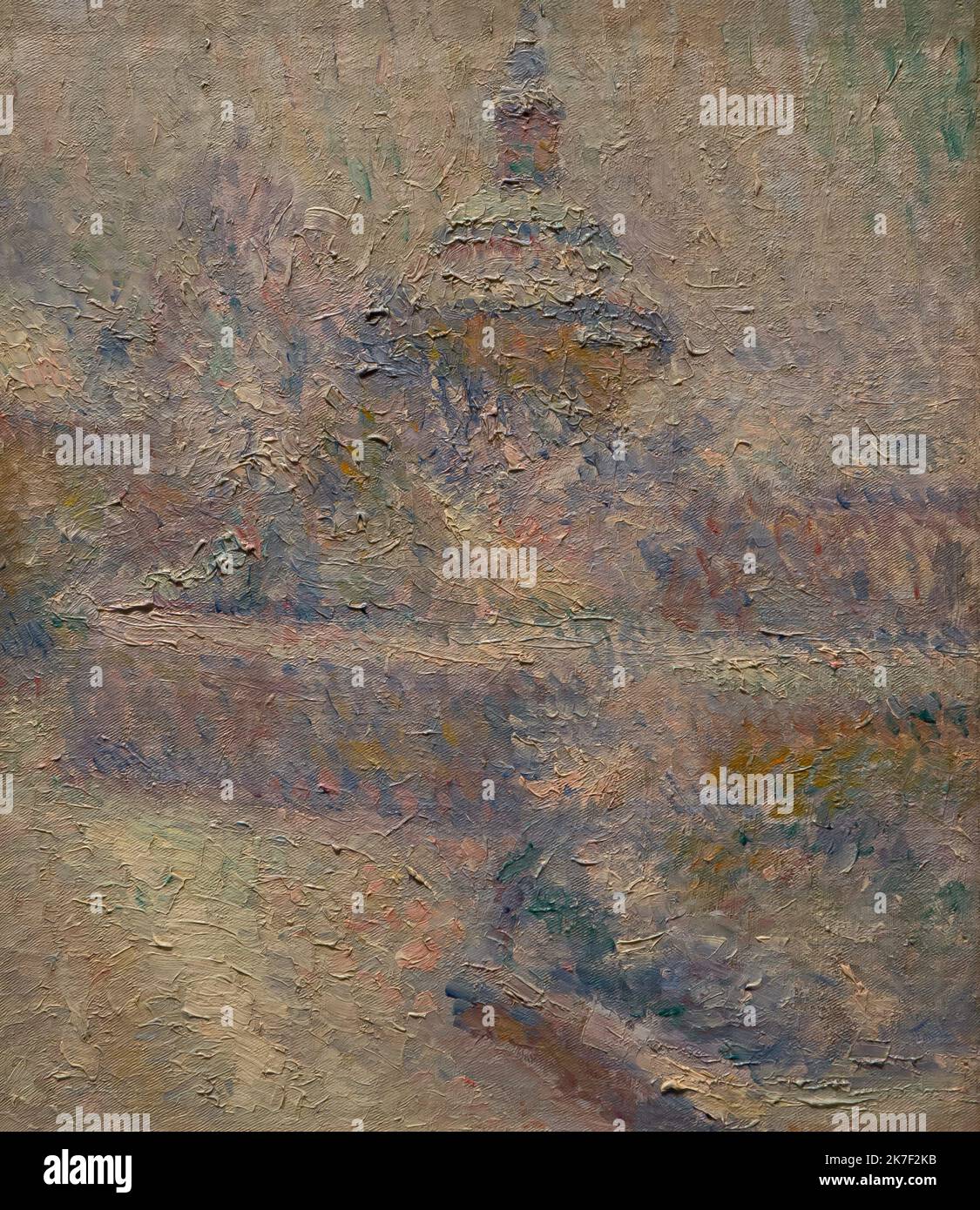 ©Active Museu/MAXPPP - ActiveMuseum 0000101.jpg / Neige Fraiche, Eglise de Krizanke a Lubiana - Rihard Jakopic (1908) - 1908 - / Rihard Jakopic / Peinture Active Museum / Chiesa di le Pictorium ,strada ,Impressionismo sloveno ,impressionisti sloveni ,neve ,albero ,verticale ,Inverno ,Europa centrale ,Lubiana ,Slovenia ,Krizanke ,20th ° secolo ,Rihard Jakopic ,Pittura , Foto Stock
