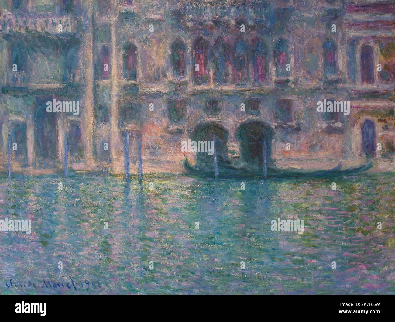 ©Active Museu/MAXPPP - ActiveMuseum 0001199.jpg / Claude Monet (1908) 1908 - / Claude Monet / Peinture Active Museum / le Pictorium Gondola ,Impressionismo ,Monumento ,acqua ,Europa ,Italia ,Veneto ,Venezia ,Europa Occidentale ,20th ° secolo ,Claude Monet ,Pittura , Foto Stock