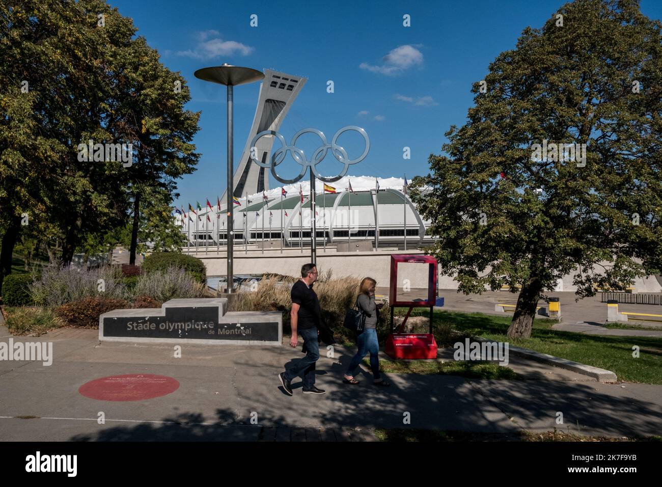 ©Michael Bunel / le Pictorium/MAXPPP - Illustration du stade Olympique de Montreal. 7 ottobre 2021. Montreal. Canada. Foto Stock