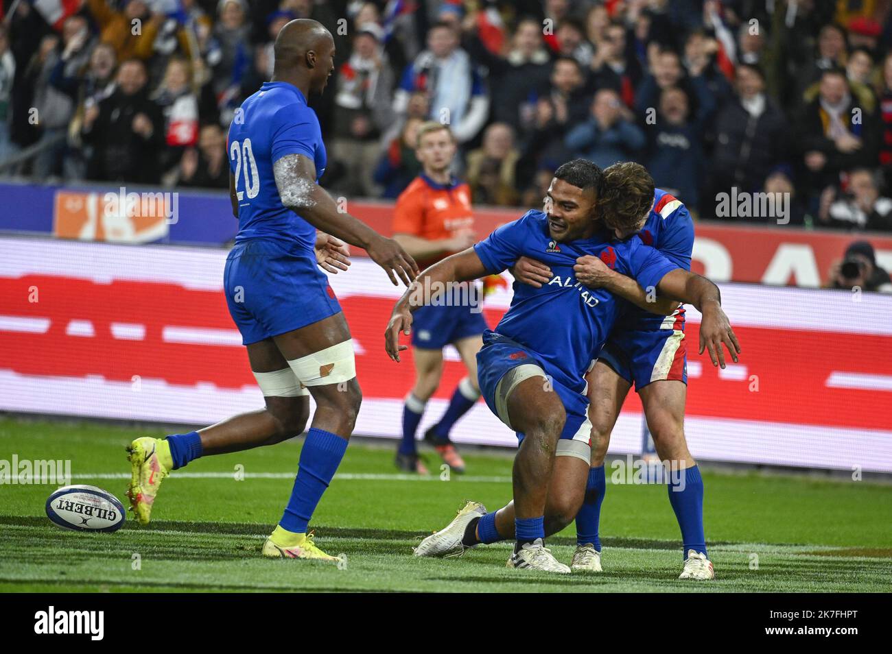 ©Julien Mattia / le Pictorium/MAXPPP - match Preparatoire de la Coupe d'Automne des Nations, les bleus du XV de France affrontent les Pumas d'argentine au Stade de France, le 6 novembre 2021. Foto Stock