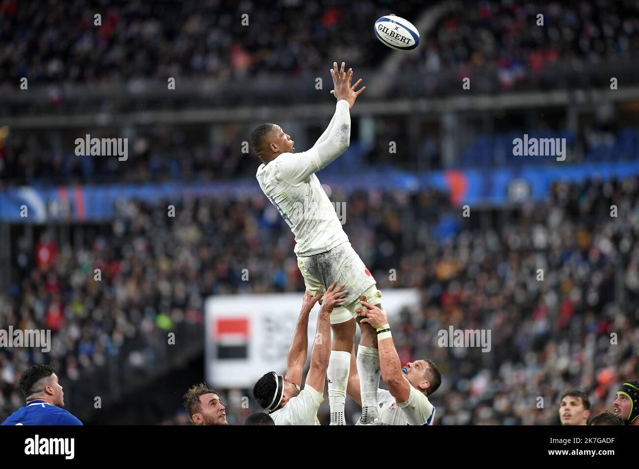 ©PHOTOPQR/VOIX DU NORD/PIERRE ROUANET ; 06/02/2022 ; Saint-Denis, le 06/02/2022. Rugby, Tournoi des Six Nations, incontro principale. XV de France (FFR) - Italie (squadra Azzurra, FIR Italia), au Stade de France (Parigi). Woki. FOTO PIERRE ROUANET LA VOIX DU NORD Foto Stock