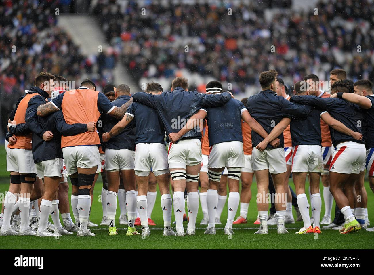 ©PHOTOPQR/VOIX DU NORD/PIERRE ROUANET ; 06/02/2022 ; Saint-Denis, le 06/02/2022. Rugby, Tournoi des Six Nations, incontro principale. XV de France (FFR) - Italie (squadra Azzurra, FIR Italia), au Stade de France (Parigi). FOTO PIERRE ROUANET LA VOIX DU NORD Foto Stock