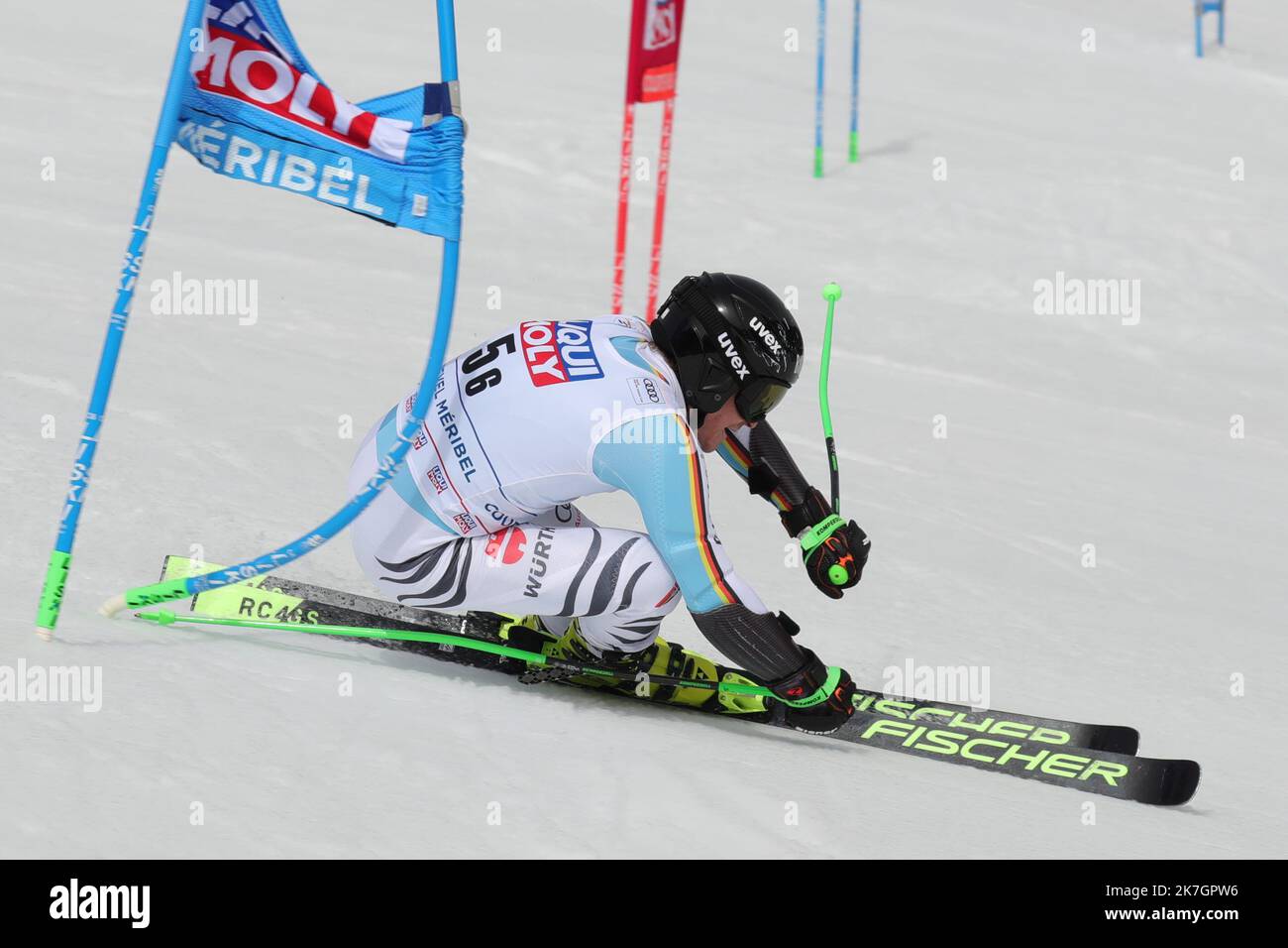 ©Pierre Teyssot/MAXPPP ; Finals FIS Alpine Ski World Cup - Courchevel Meribel - . Meribel, Francia il 18 marzo 2022. Fabian Gratz (GER). Â Pierre Teyssot / Maxppp Foto Stock