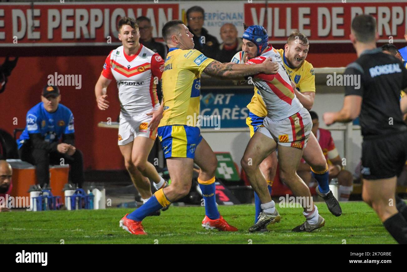 Â©PHOTOPQR/L'INDEPENDANT/CLEMENTZ MICHEL ; PERPIGNAN ; 18/03/2022 ; SPORT / RUGBY A XIII / SUPERLEAGUE / CATALANS DRAGONS VS HULL KR / STADE GILBERT BRUTUS DE PERPIGNAN / BENJAMIN JULLIEN Foto Stock