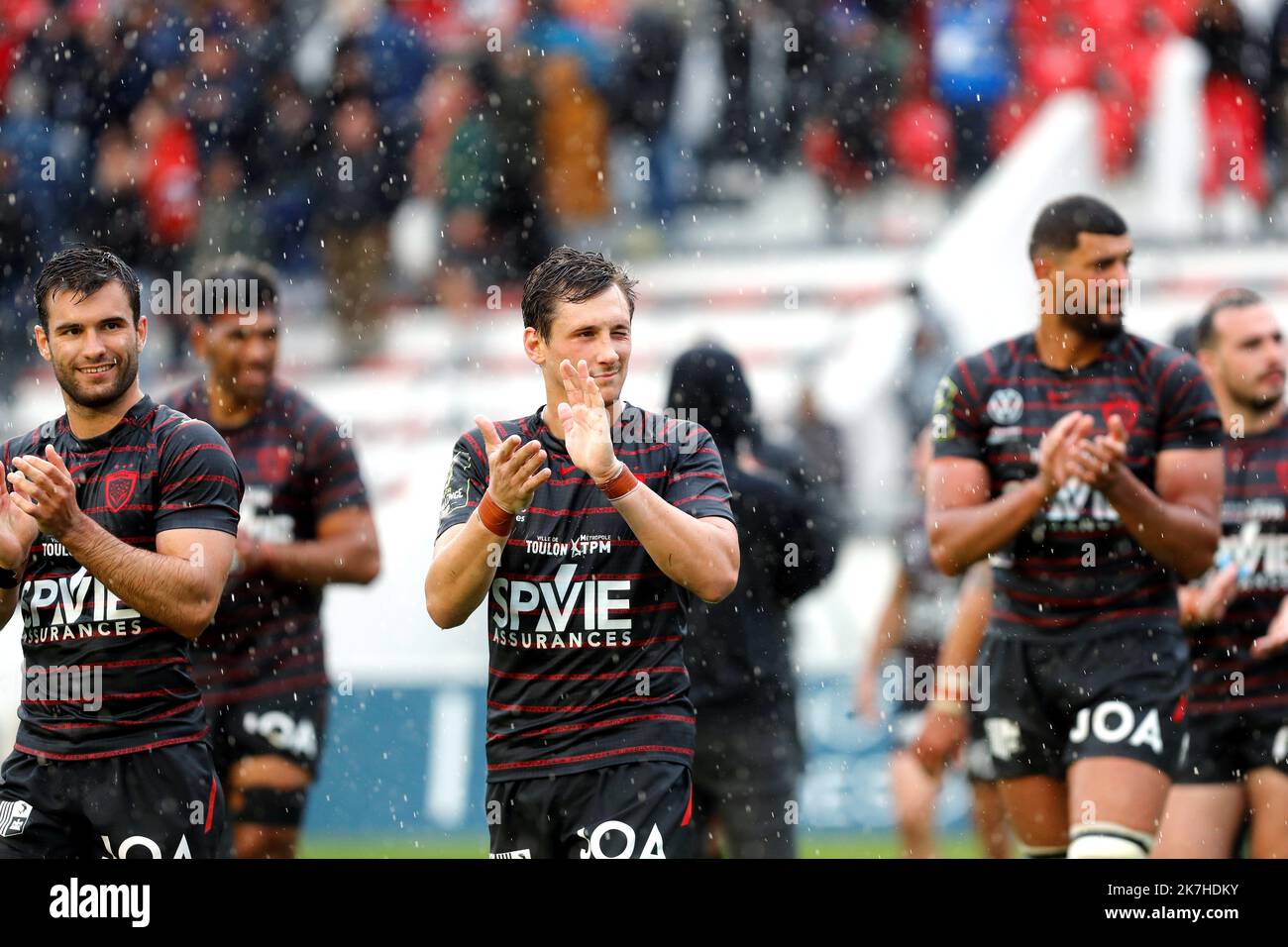 ©PHOTOPQR/NICE MATIN/VALERIE LE PARC ; TOULON ; 08/05/2022 ; RUGBY JOIE FIN DE MATCH RCT LONDON JIUTA WAINIQOLO Foto Stock