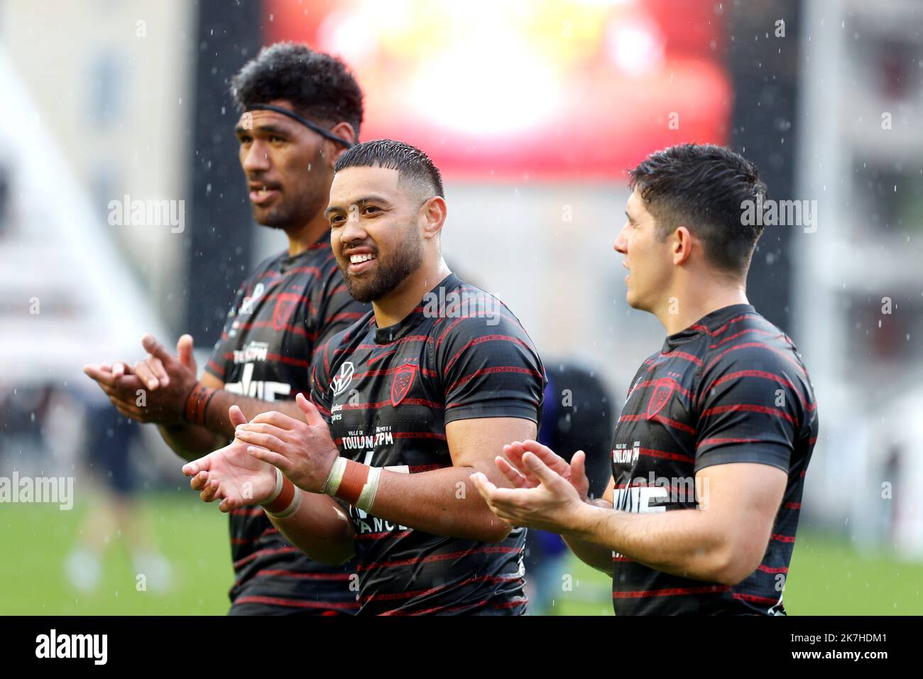 ©PHOTOPQR/NICE MATIN/VALERIE LE PARC ; TOULON ; 08/05/2022 ; RUGBY JOIE FIN DE MATCH RCT LONDON JIUTA WAINIQOLO Foto Stock