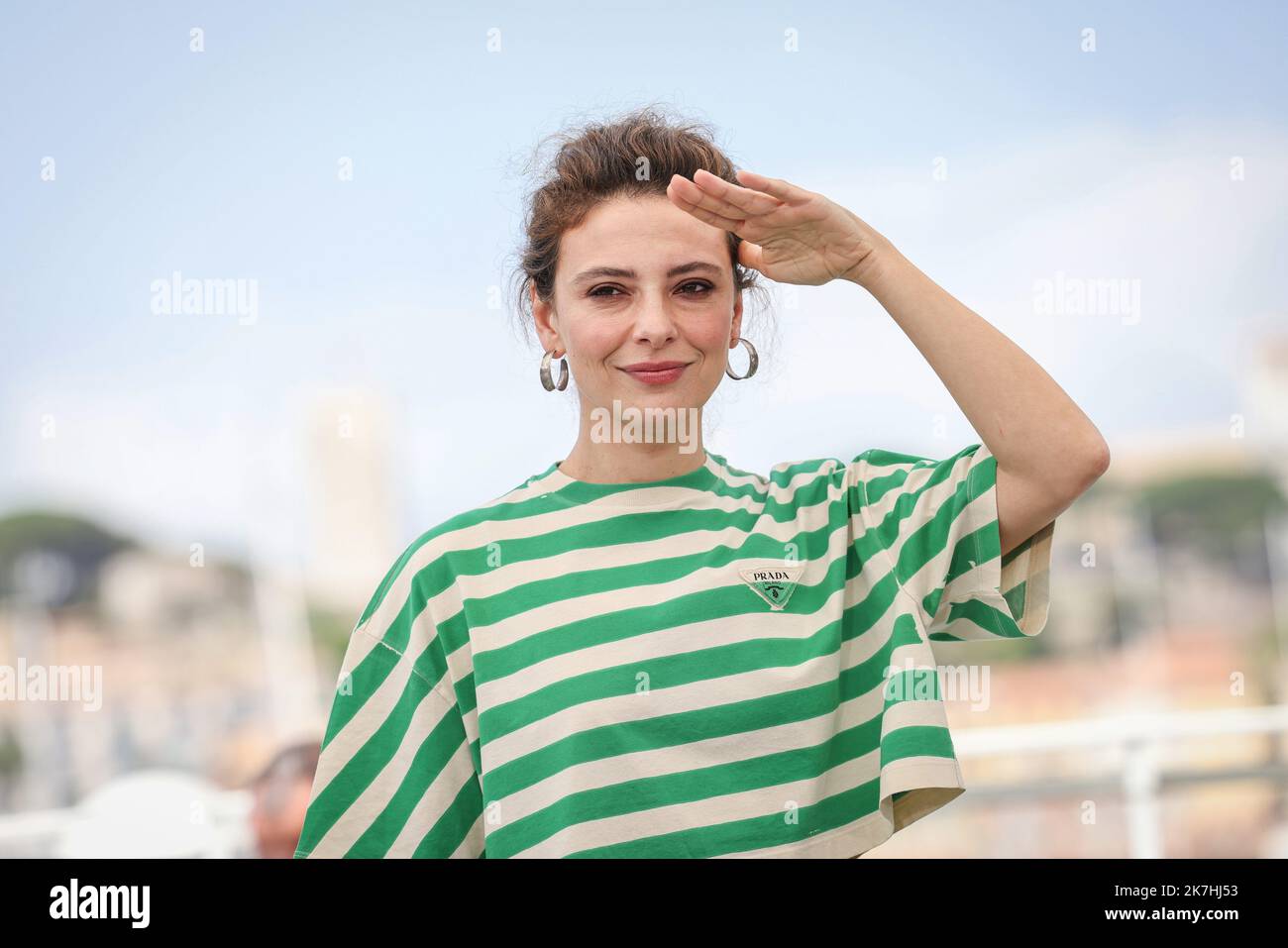 ©PHOTOPQR/LE PARISIEN/Fred Dugit ; Cannes ; 22/05/2022 ; Cuture / Cinéma Palais des festival à Cannes (06), le 22 mai 2022 Photocall du film MARCEL! JASMINE TRINCA Réalisatrice (Italie) - Festival internazionale del cinema di Cannes il 22nd 2022 maggio Foto Stock