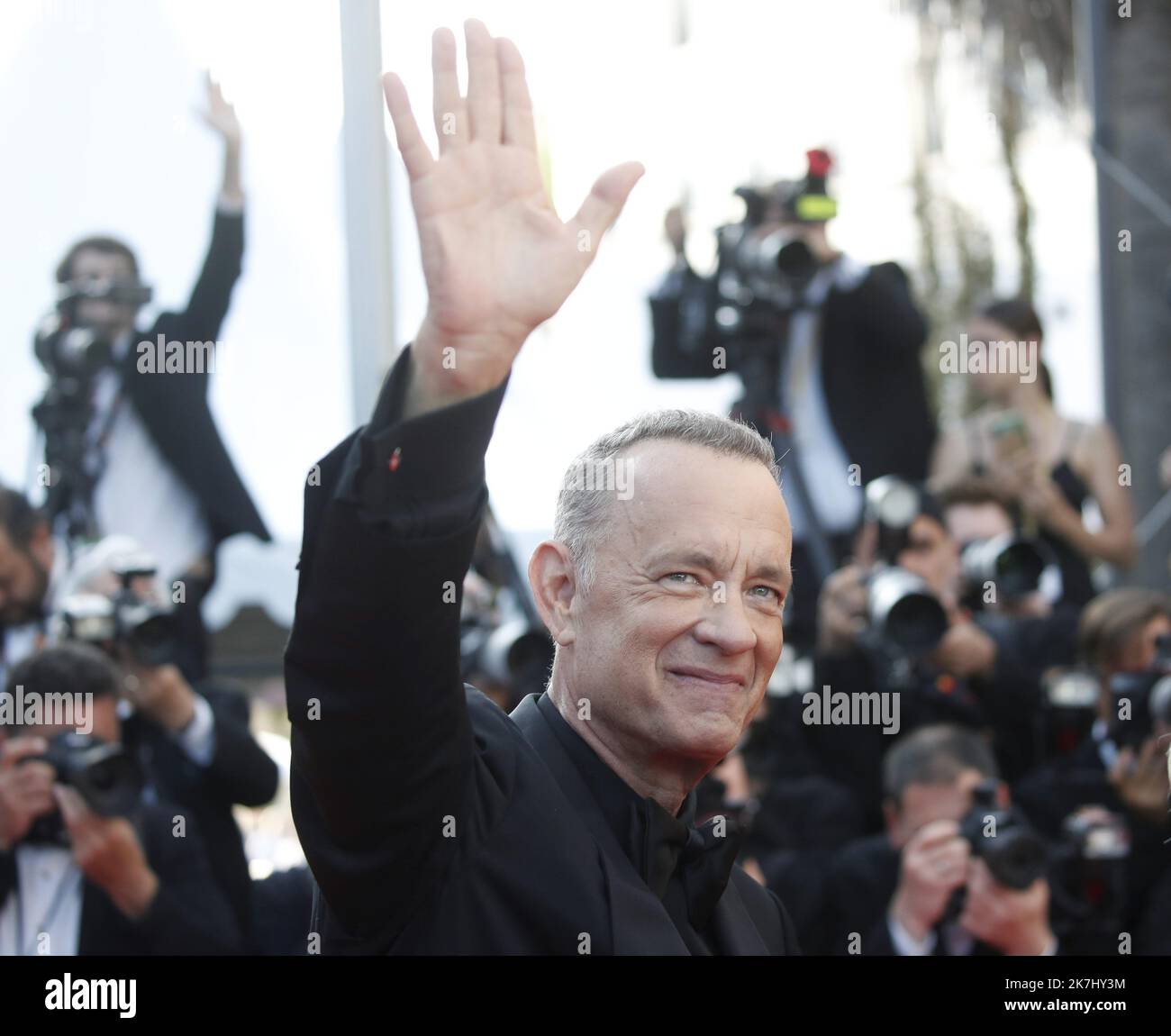 ©PHOTOPQR/NICE MATIN/Sebastien Botella ; Caussols ; 25/05/2022 ; Tom Hanks partecipa alla proiezione di 'Elvis' durante l'annuale Cannes 75th. Foto Stock