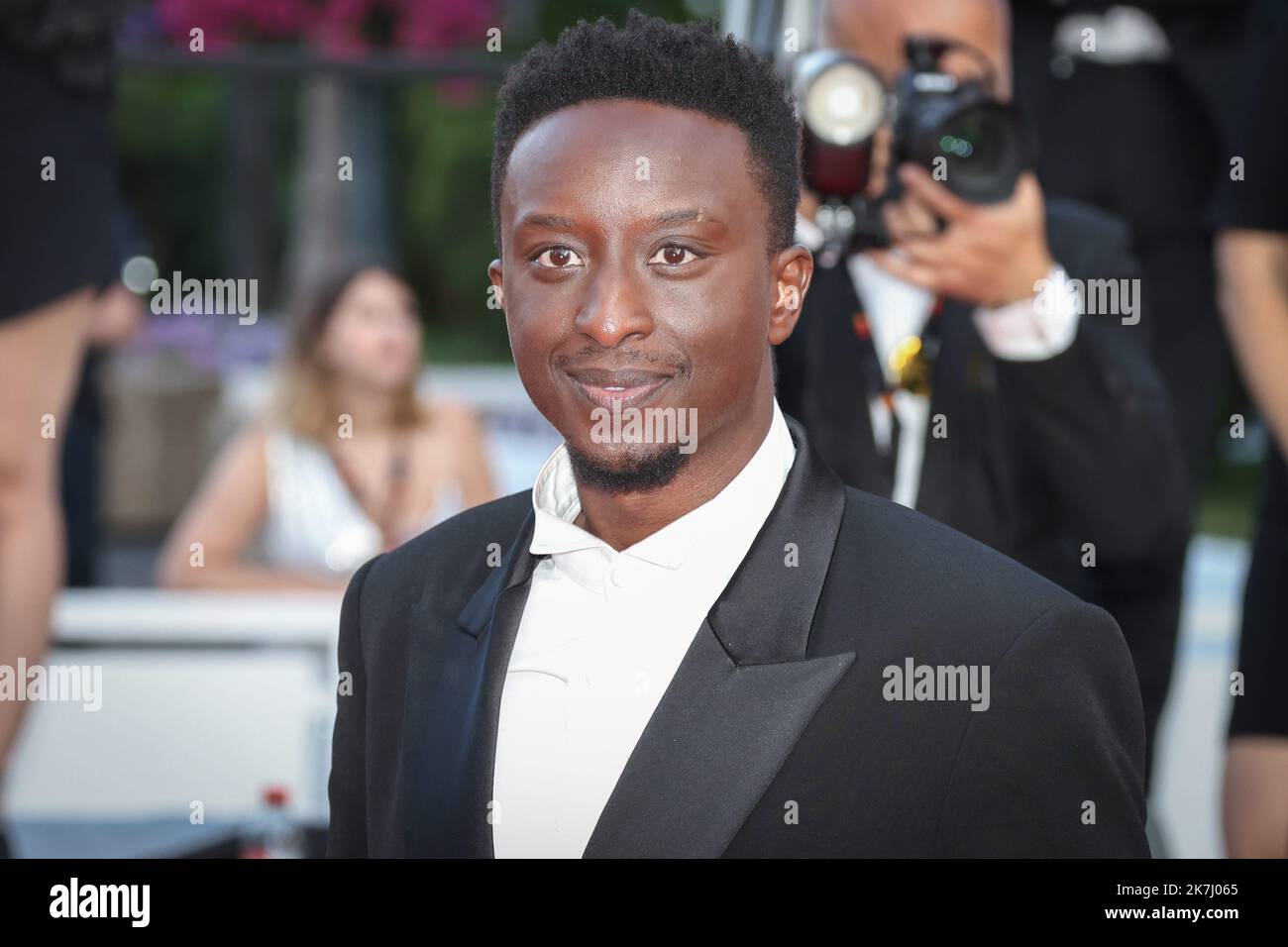 ©PHOTOPQR/LE PARISIEN/Fred Dugit ; Cannes ; 27/05/2022 ; Cuture / Cinéma Palais des festival à Cannes (06), le 27 mai 2022 Photocall du film un petit Frère Ahmed Sylla Photo LP / Fred Dugit CANNES INTERNATIONAL FILM FESTIVAL Foto Stock