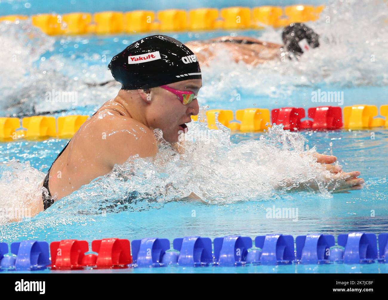 ©Laurent Lairys/MAXPPP - Rita Meilutyte of Lithuania finale 100 M astorictus Donne in occasione dei Campionati Mondiali FINA 19th Budapest 2022, evento di nuoto il 20 giugno 2022 a Budapest, Ungheria - Foto Laurent Lairys / MAXPPP Foto Stock