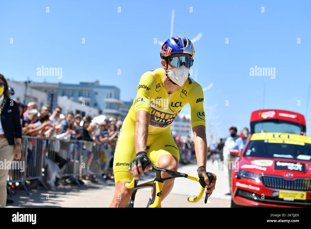 ©PHOTOPQR/VOIX DU NORD/PASCAL BONNIERE ; 05/07/2022 ; DUNKERQUE , le 5 juillet 2022 sport , ciclosme , tour de France , etape Dunkerque - Calais .PHOTO PASCAL BONNIERE / LA VOIX DU NORD - la 109th edizione del Tour de France si svolge dal 01 al 24 luglio 2022 - Foto Stock